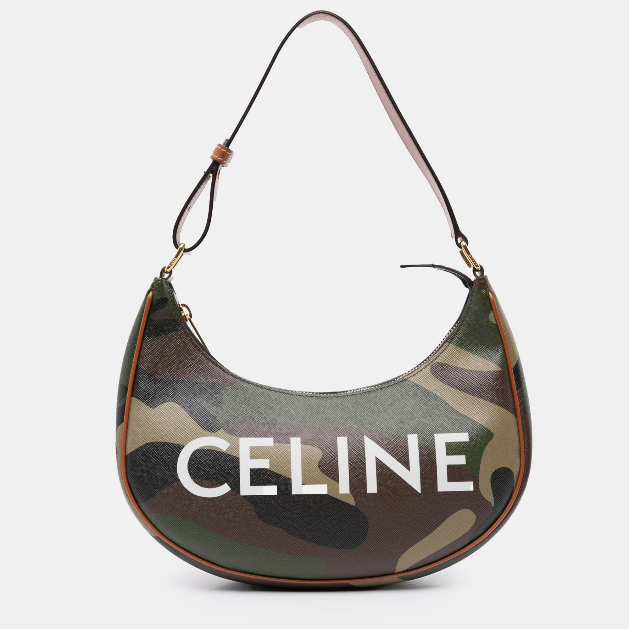 

Celine Coated Canvas Camouflage Ava Shoulder Bag, Green