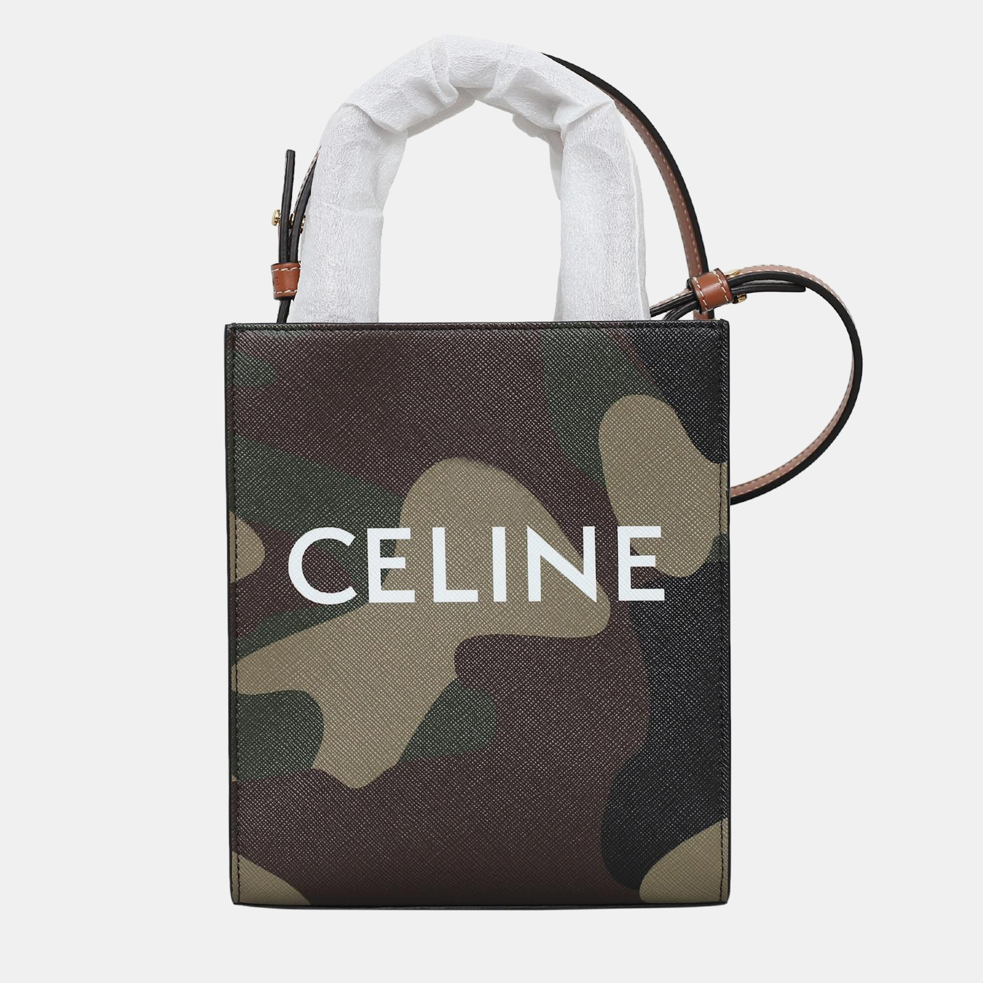 

Celine Camouflage Mini Cabas Vertical Bag, Multicolor