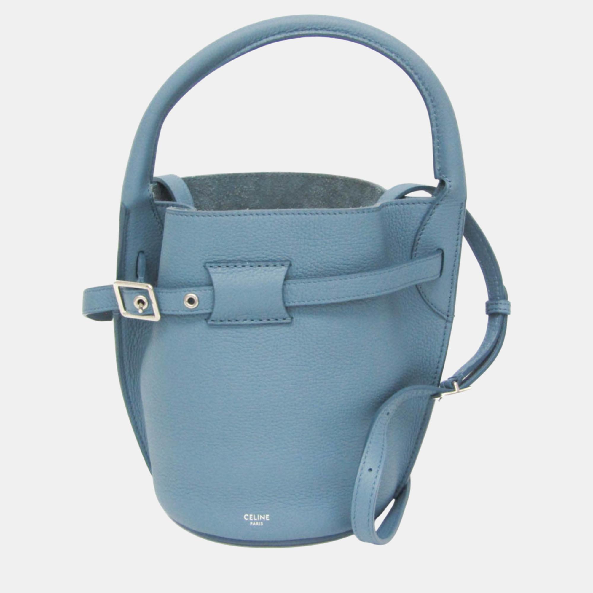 

Celine Blue Bucket Nano Leather Big Tote Bag