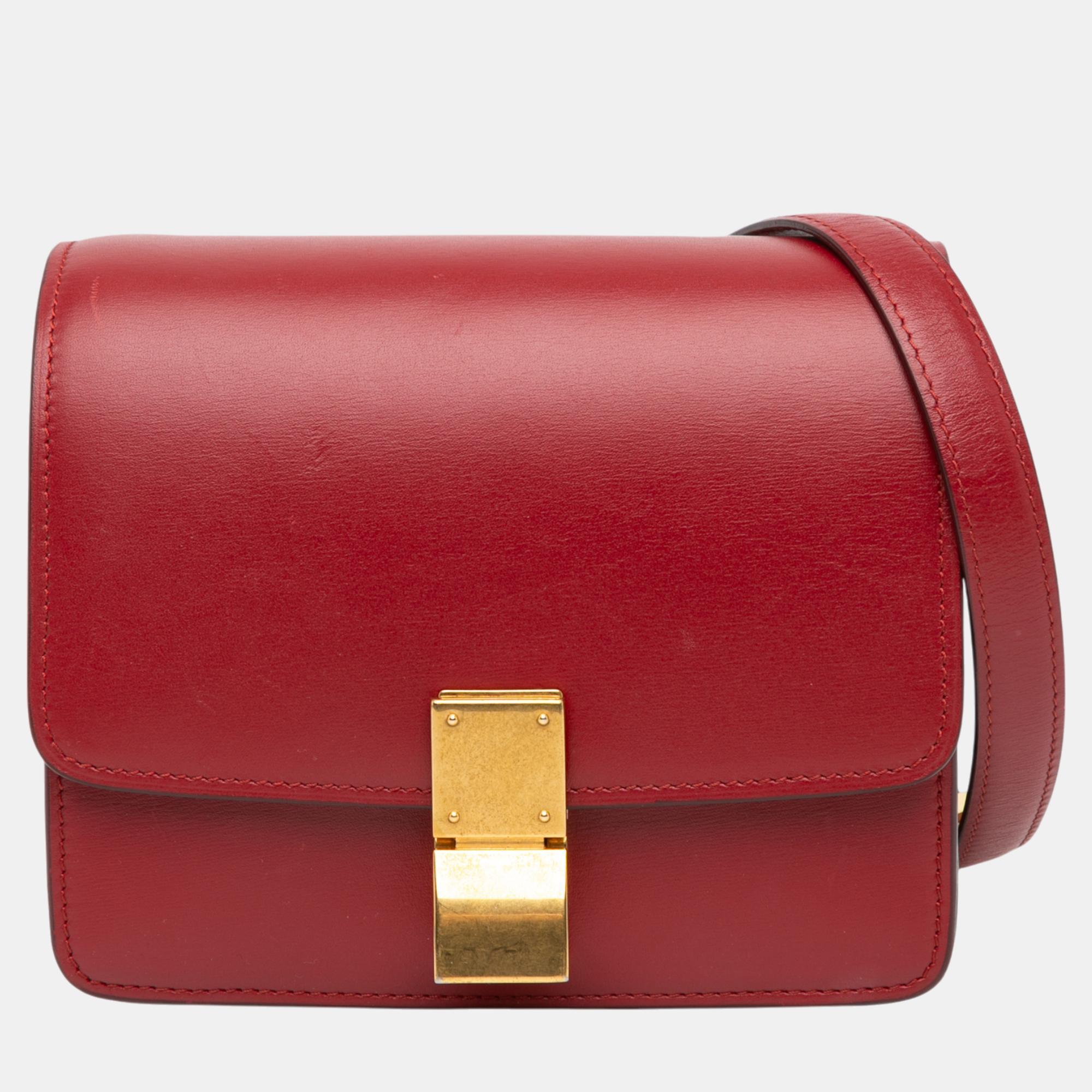 

Celine Red Small Calfskin Classic Box