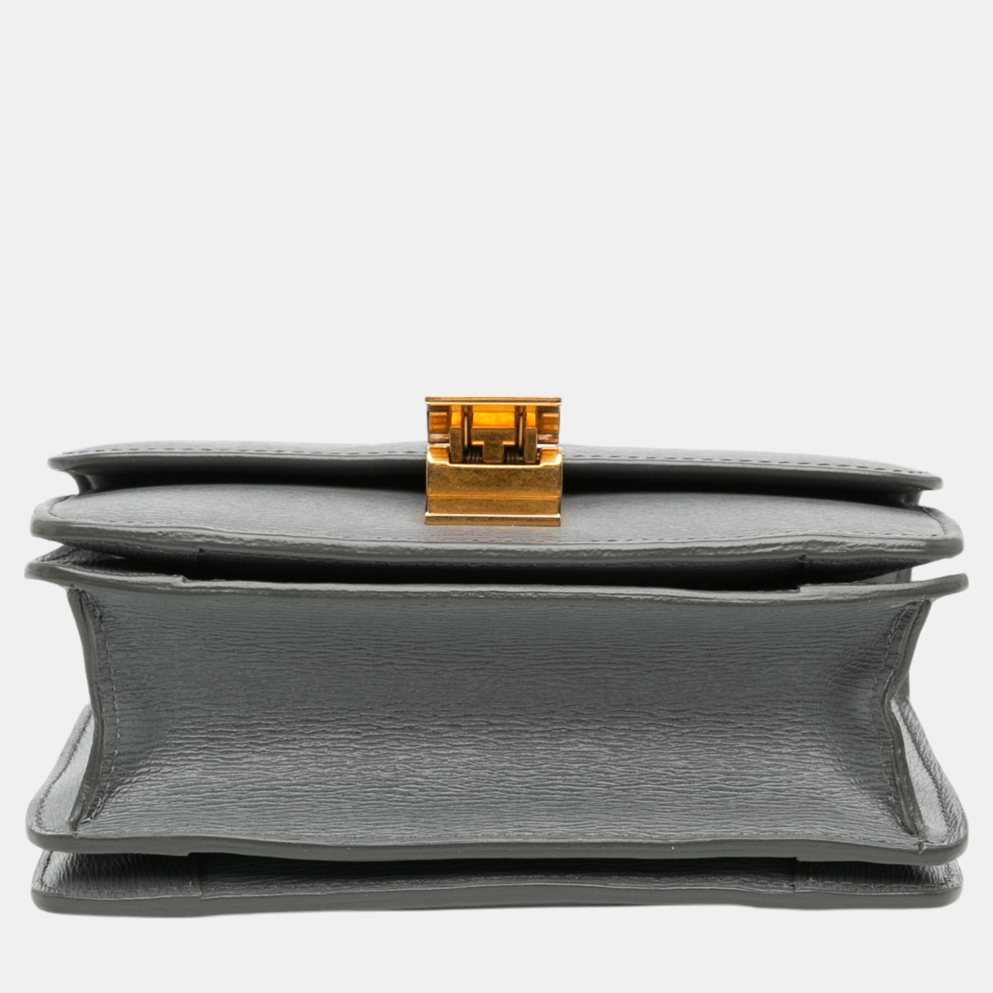 Celine Grey Small Liege Calfskin Classic Box 