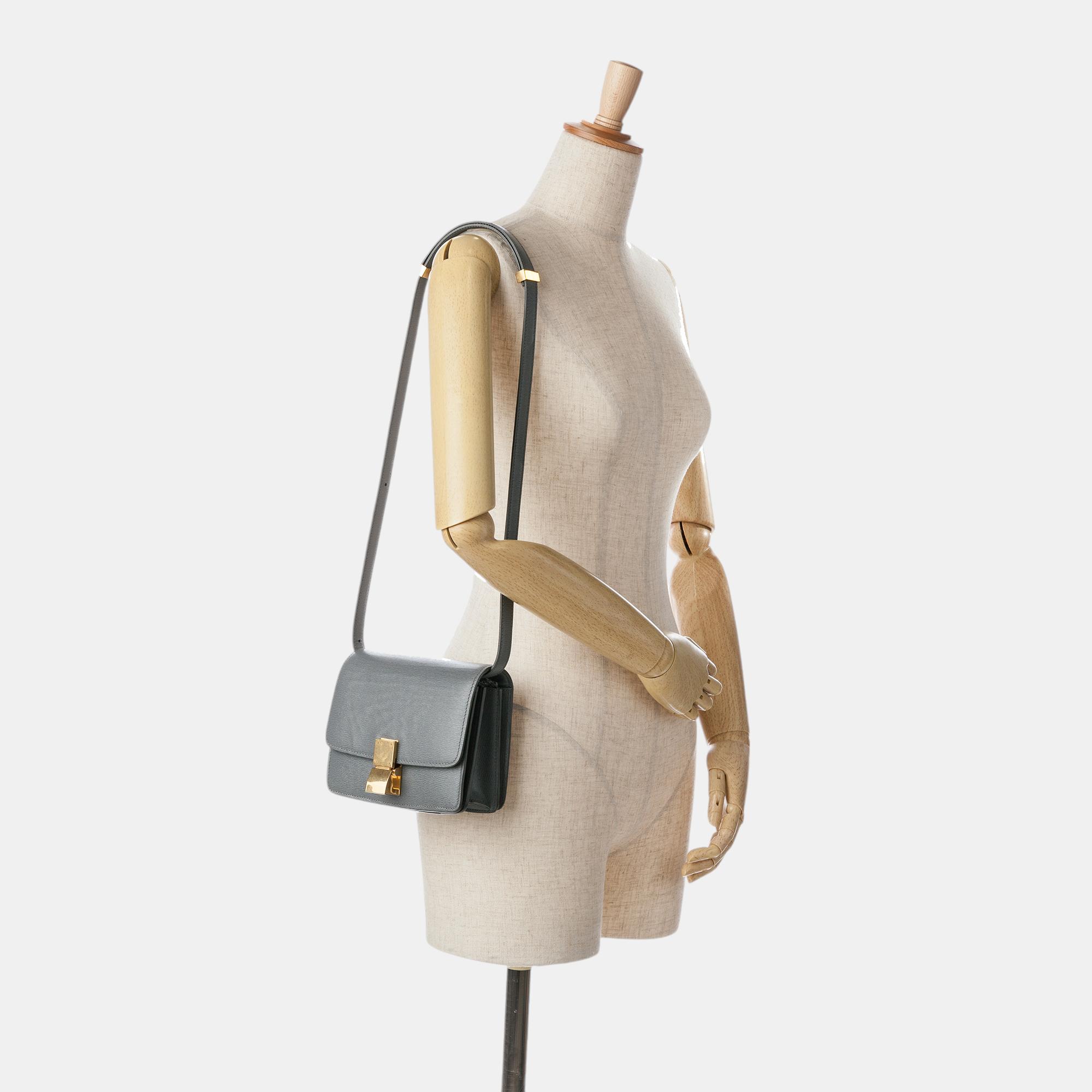 Celine Grey Small Liege Calfskin Classic Box 