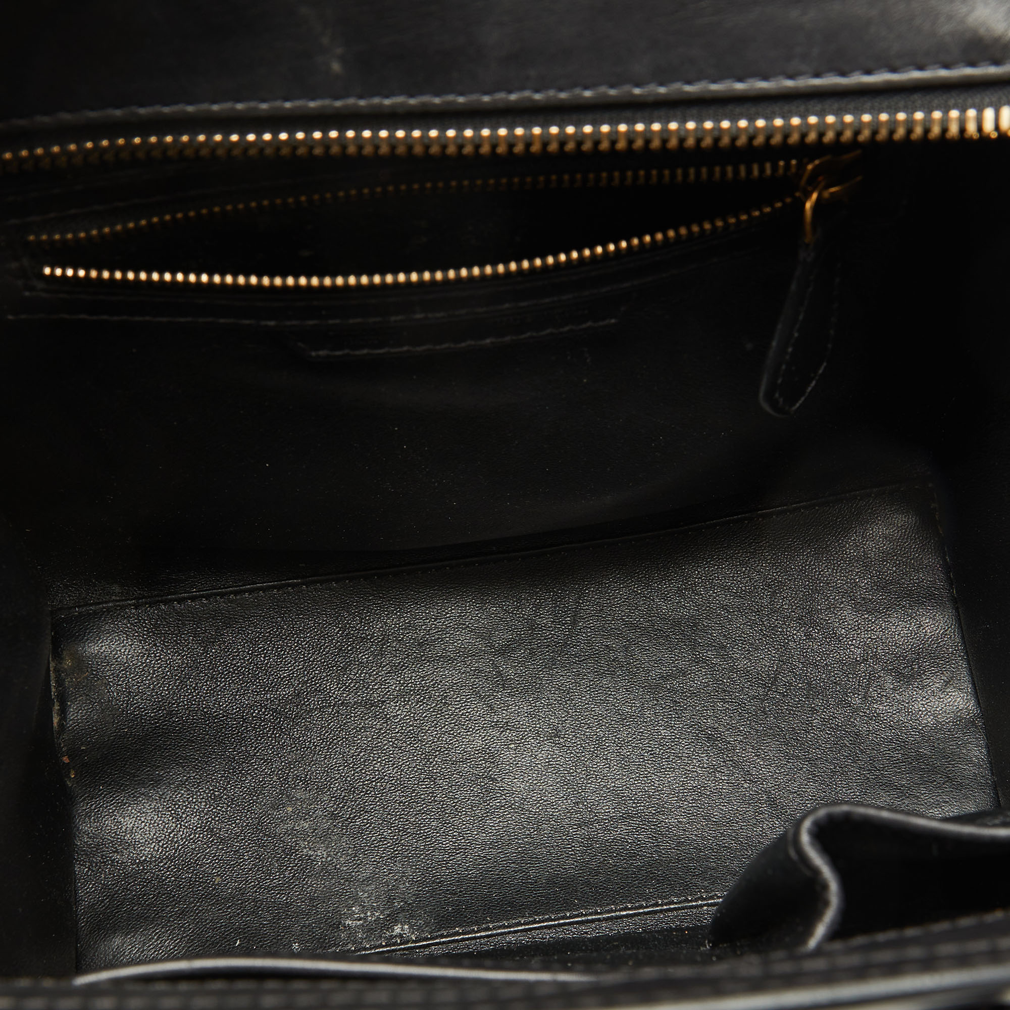 Celine Tri Color Lizard Leather and Suede Micro Luggage Tote 