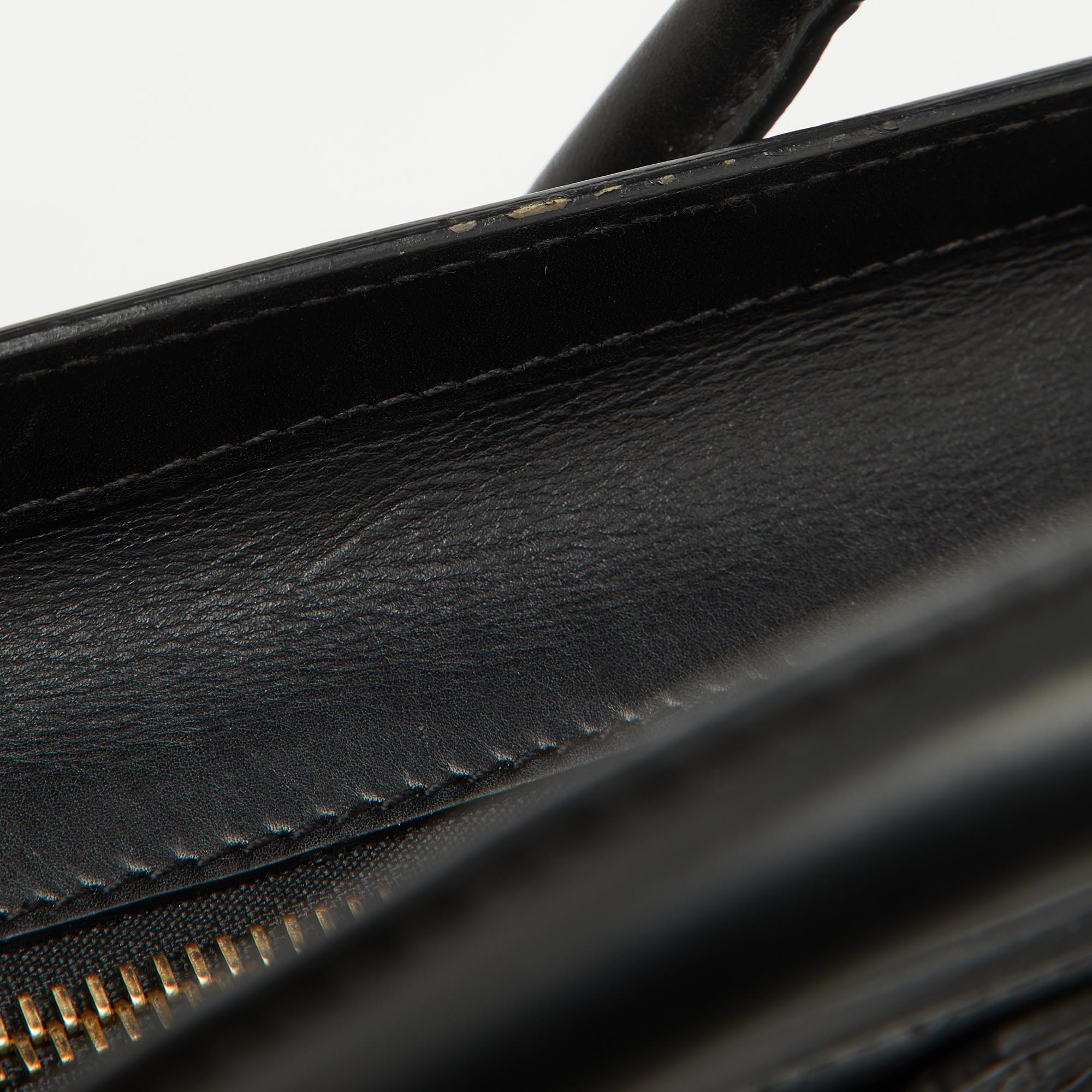Celine Tri Color Lizard Leather and Suede Micro Luggage Tote 