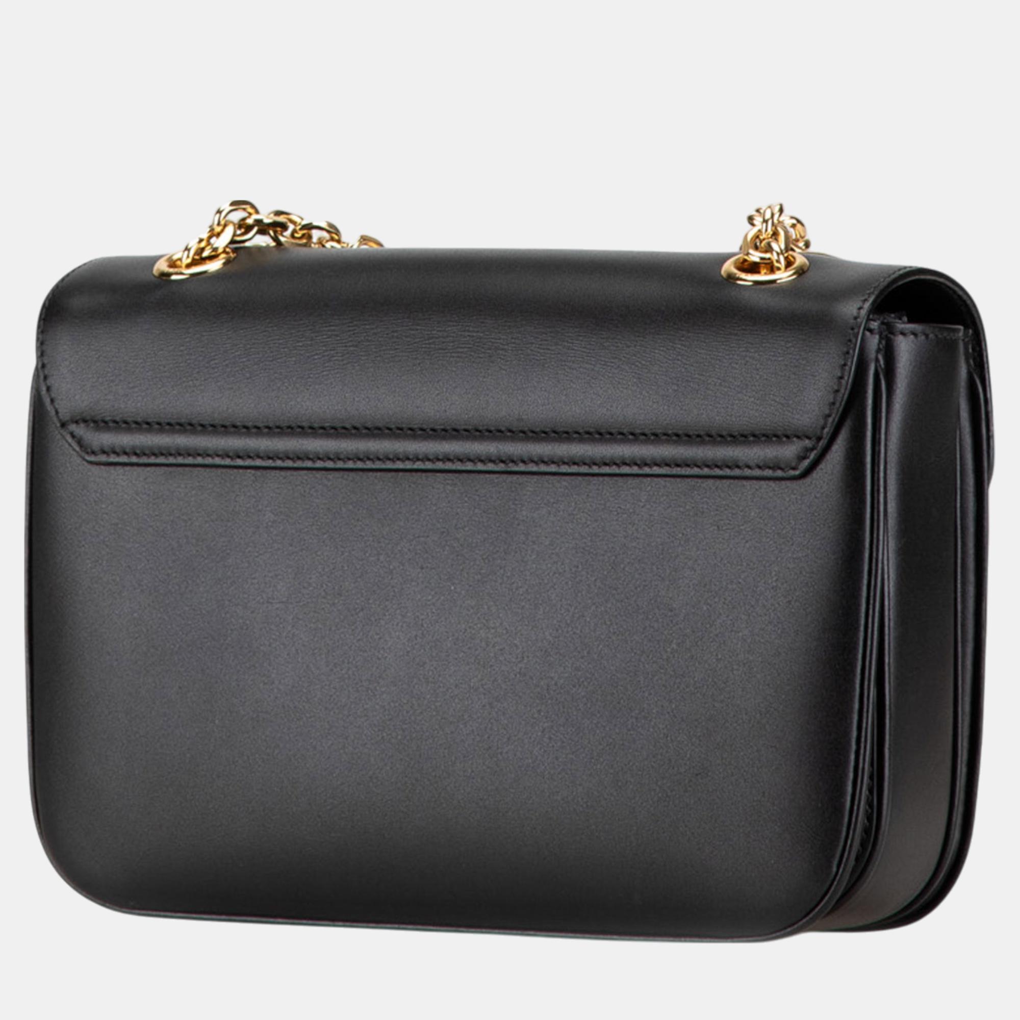 Celine Black Medium Leather C Bag 