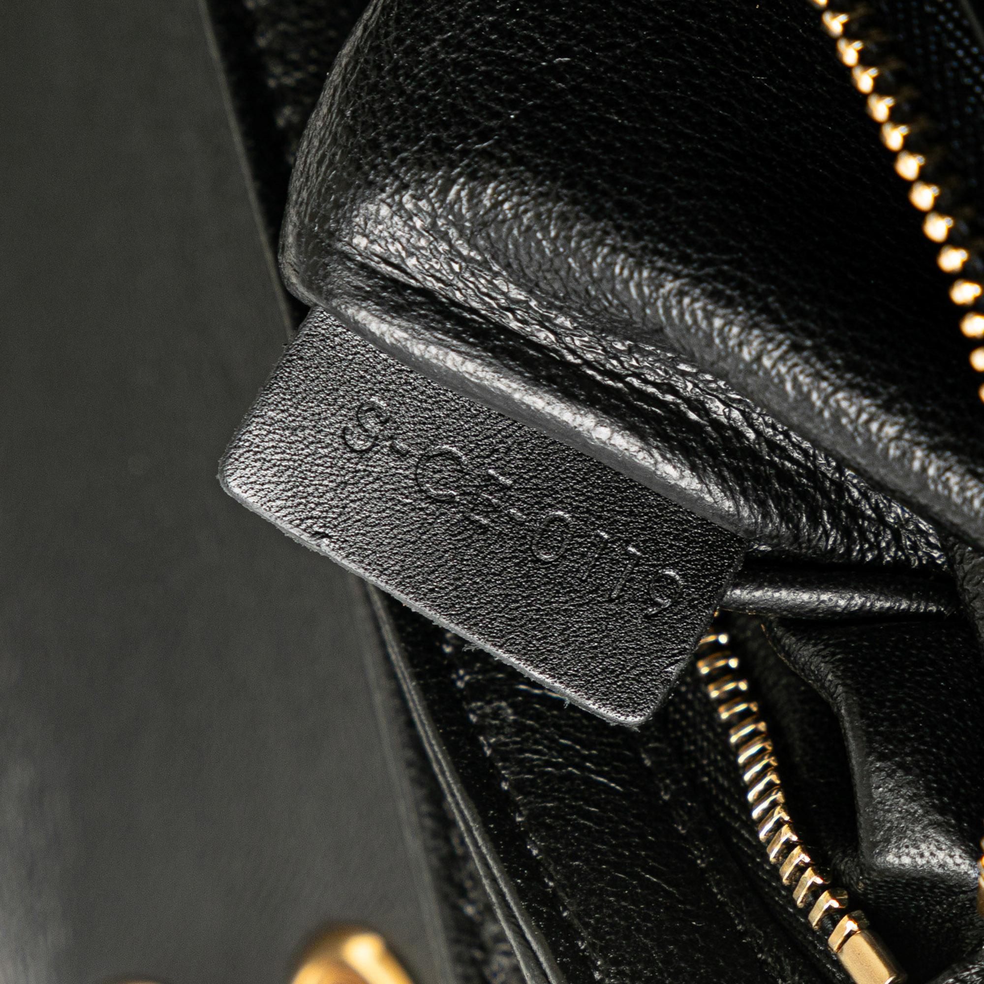 Celine Black Medium Leather C Bag 
