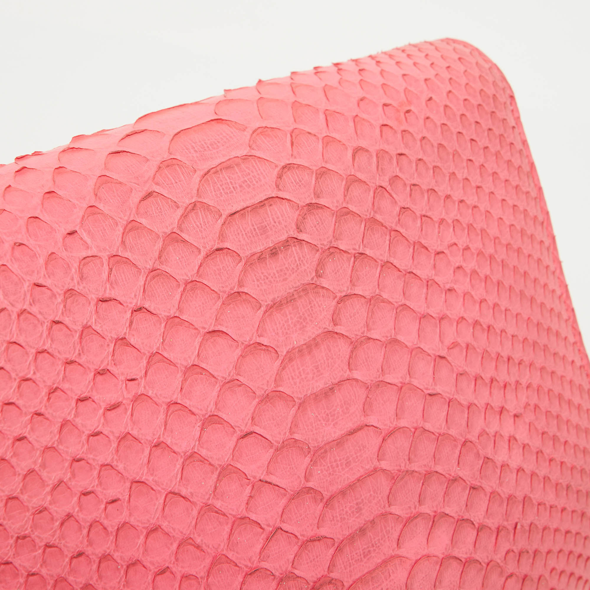 Celine Neon Pink Python Classic Box Flap Crossbody Bag 