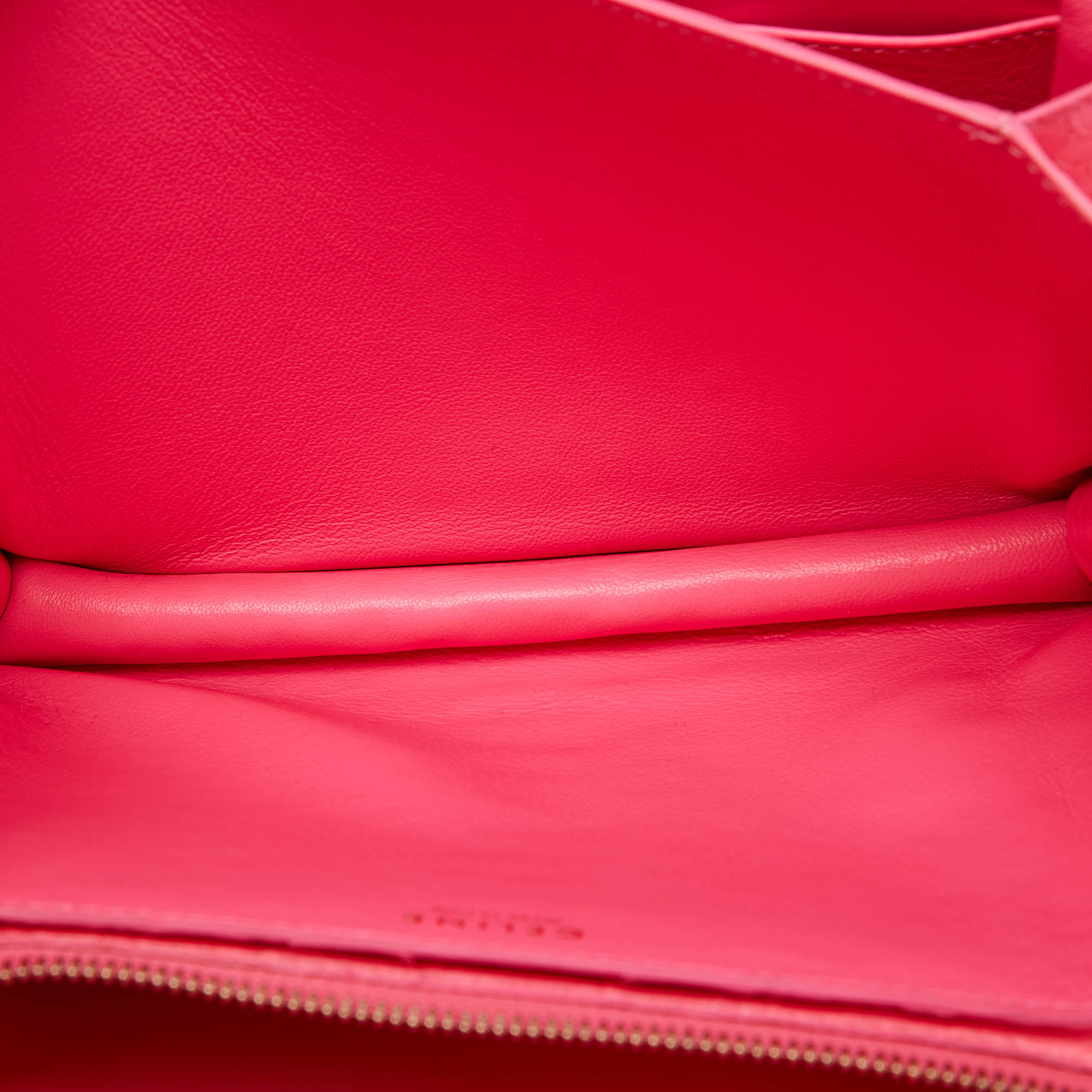 Celine Neon Pink Python Classic Box Flap Crossbody Bag 