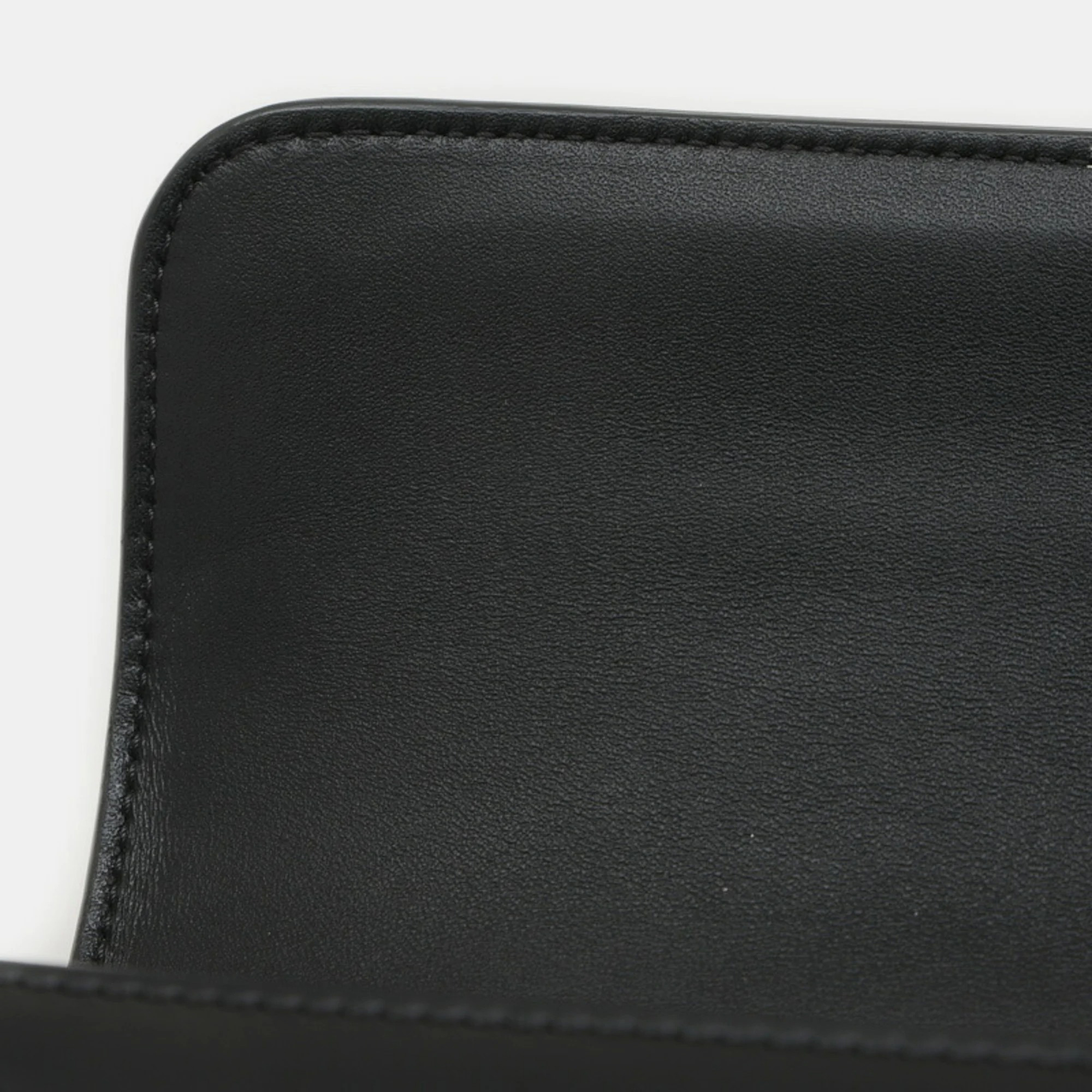 Celine Black Leather Triomphe Chain Shoulder Bag 