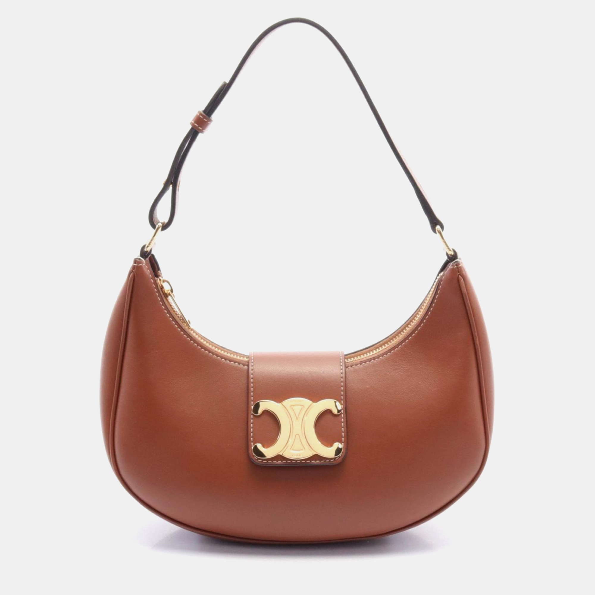 

Celine Brown Leather Ava Triomphe Shoulder Bag