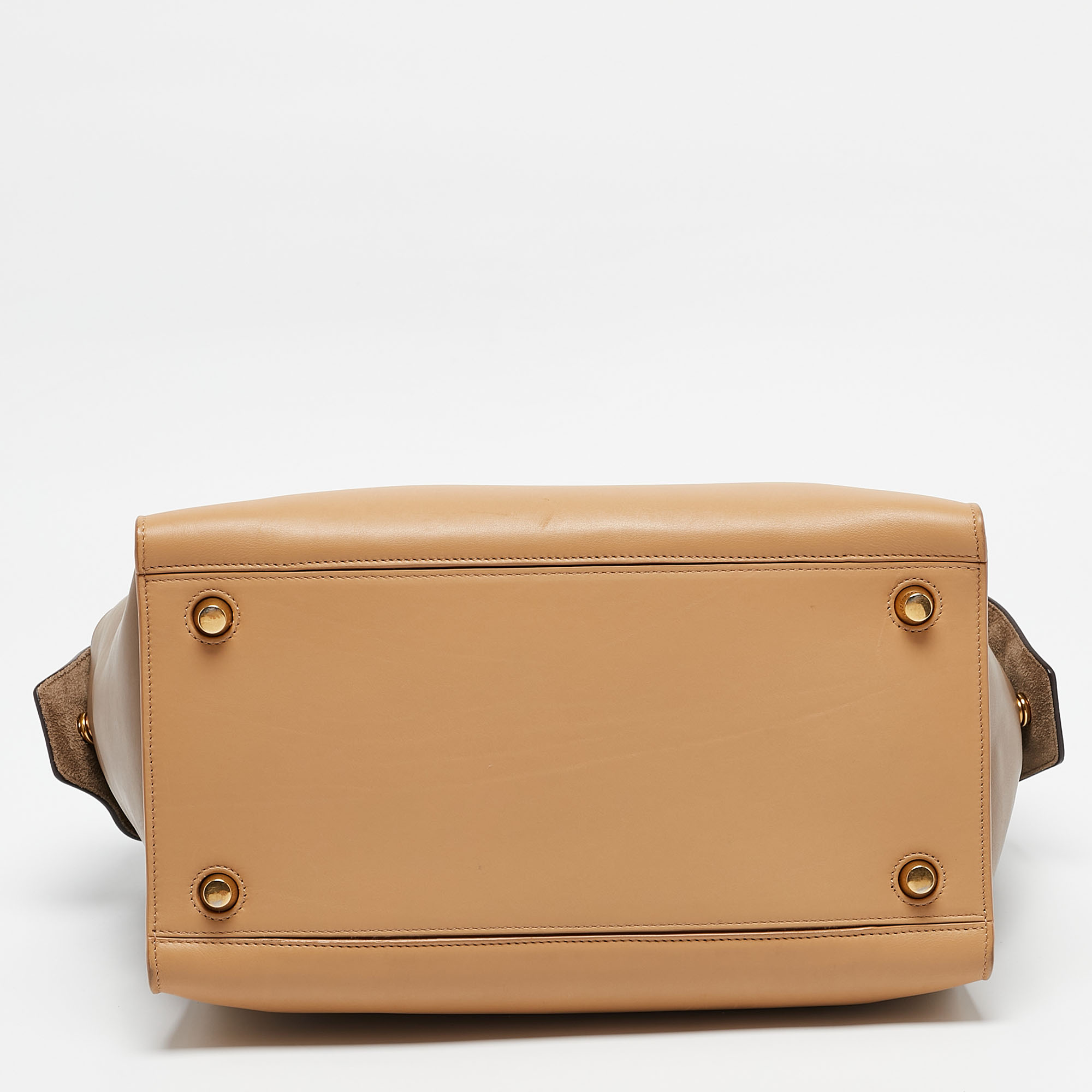 Celine Tricolor Leather Small Ring Satchel 