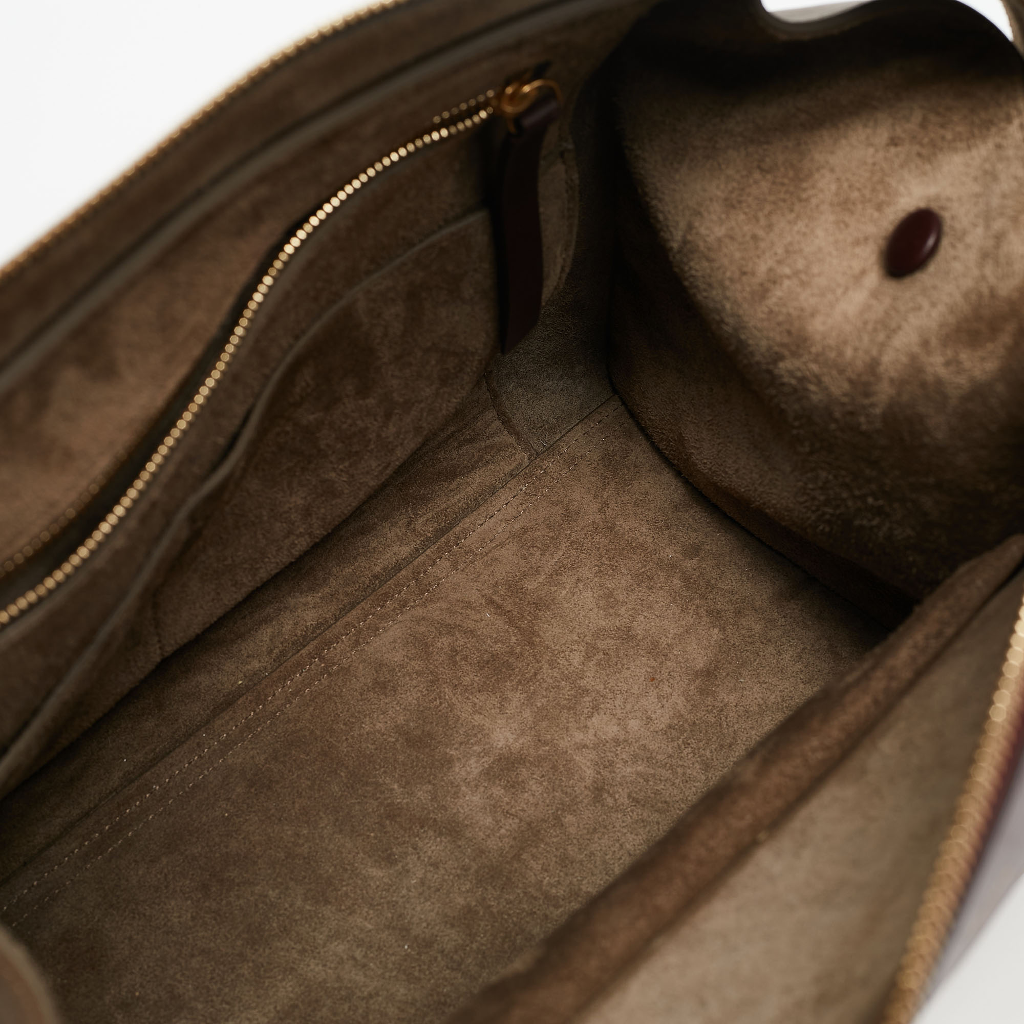 Celine Tricolor Leather Small Ring Satchel 
