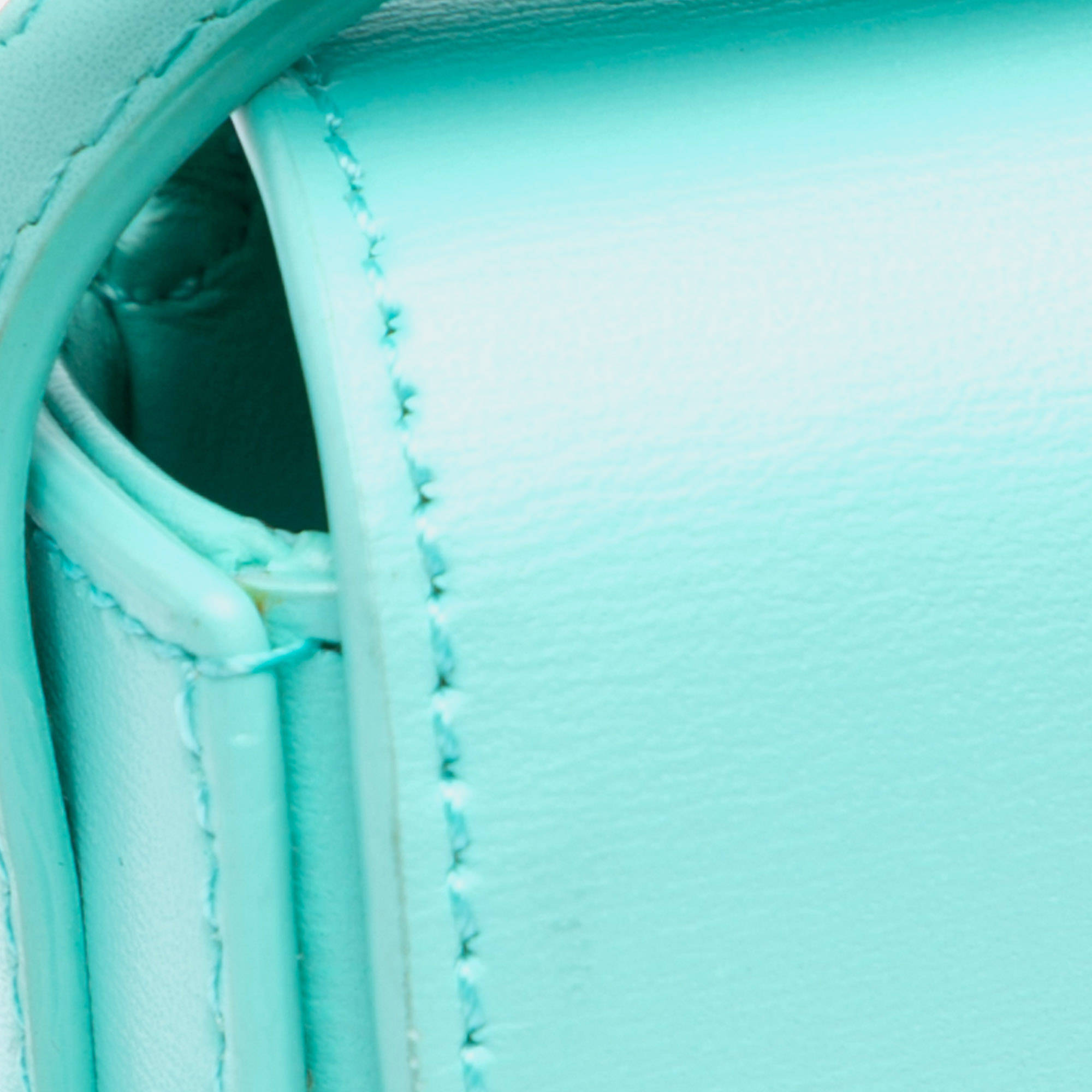Celine Blue Mini Calfskin Triomphe Crossbody 