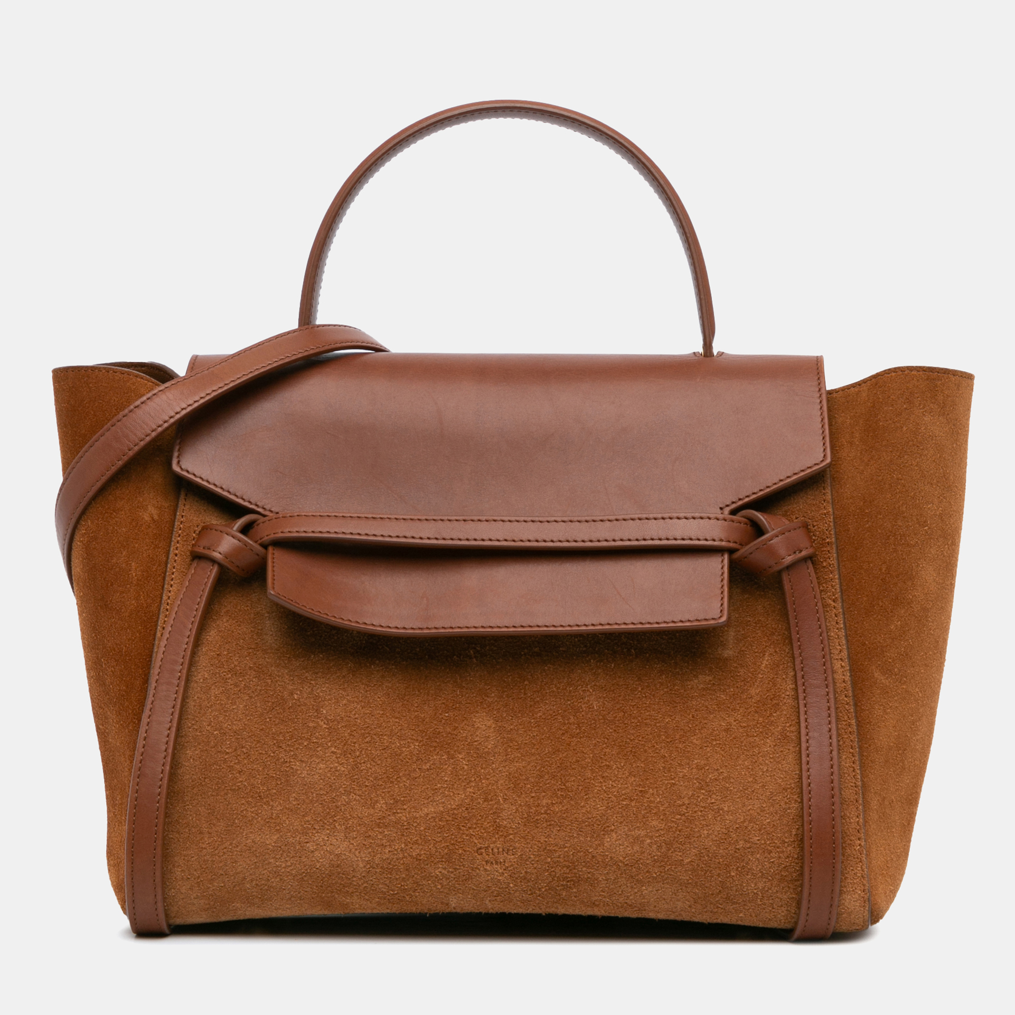 

Celine Brown Mini Suede Belt Bag Satchel