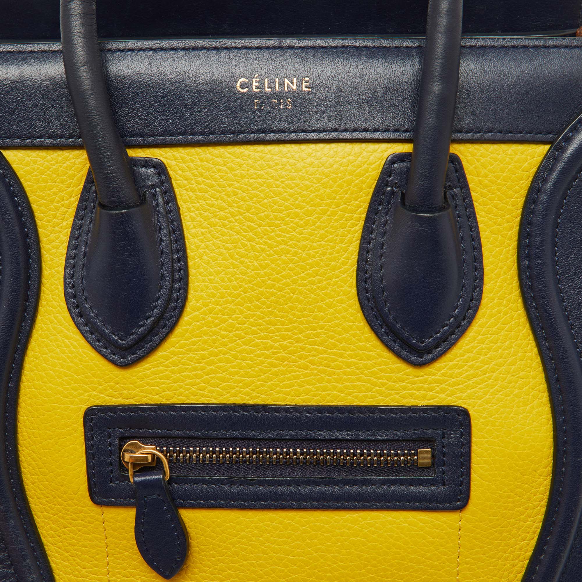 Celine Multicolor Leather Nano Luggage Tote 