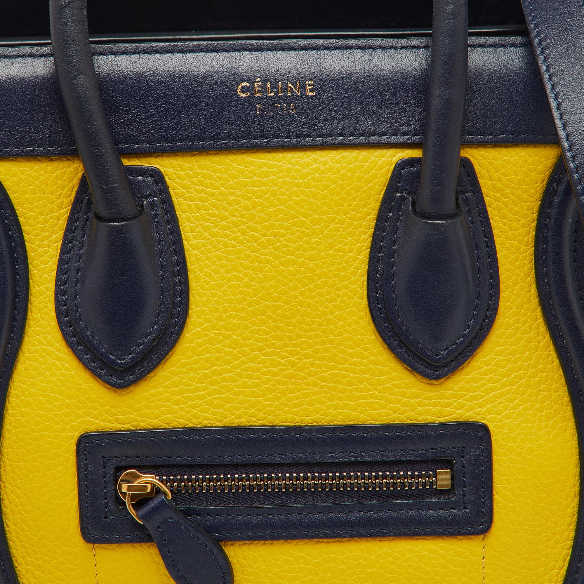 Celine Multicolor Leather Nano Luggage Tote 