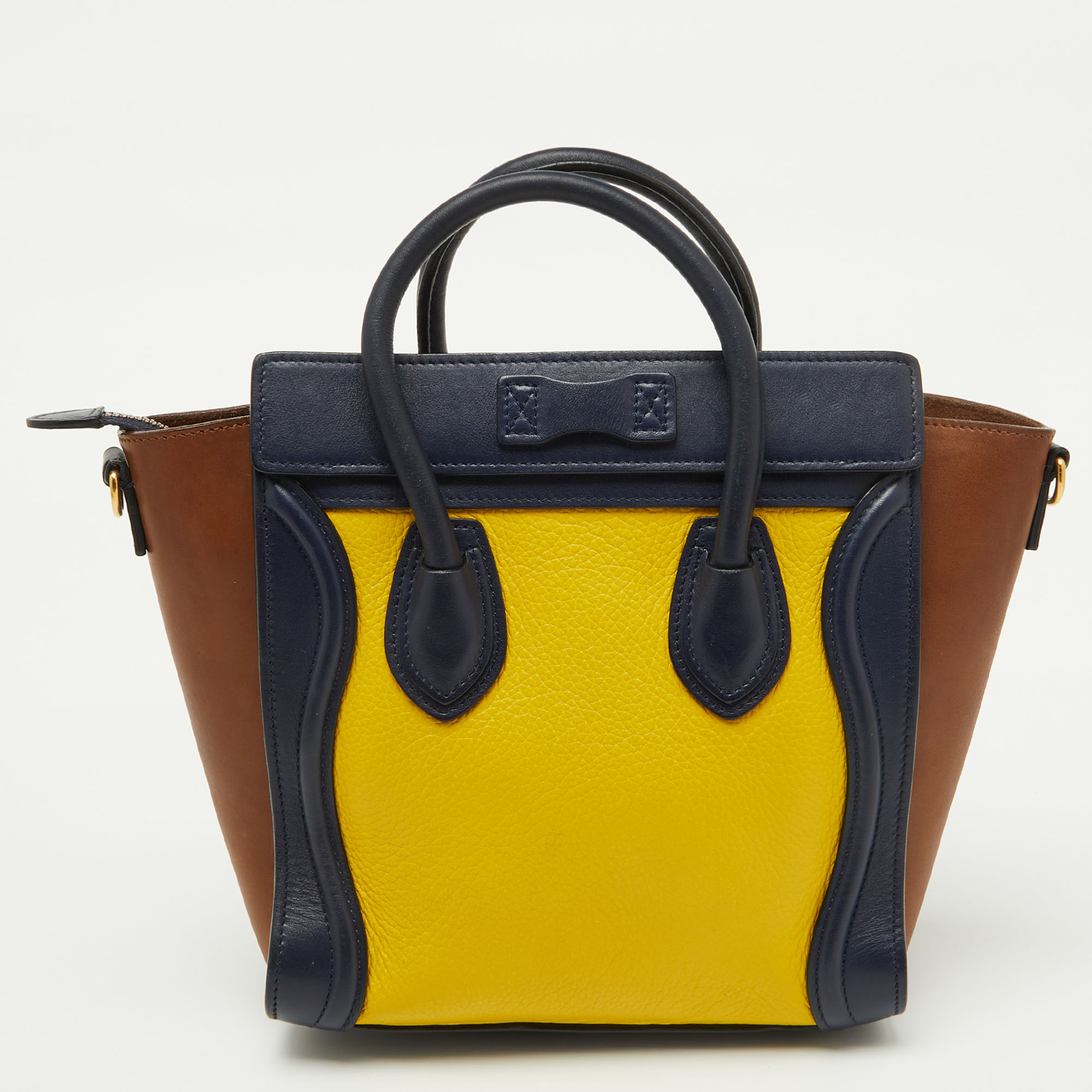 Celine Multicolor Leather Nano Luggage Tote 