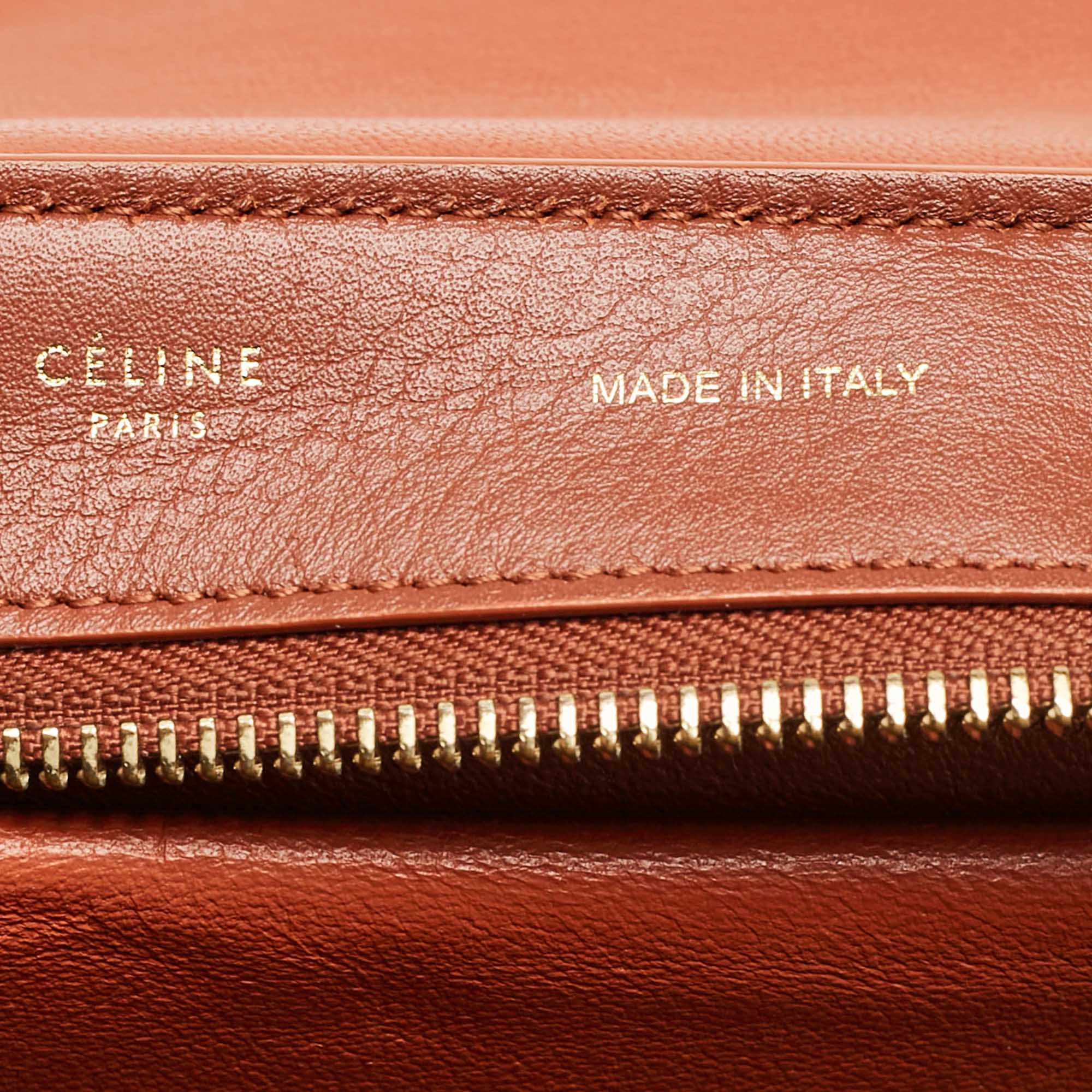 Celine Tricolor Leather Medium Trapeze Top Handle Bag 