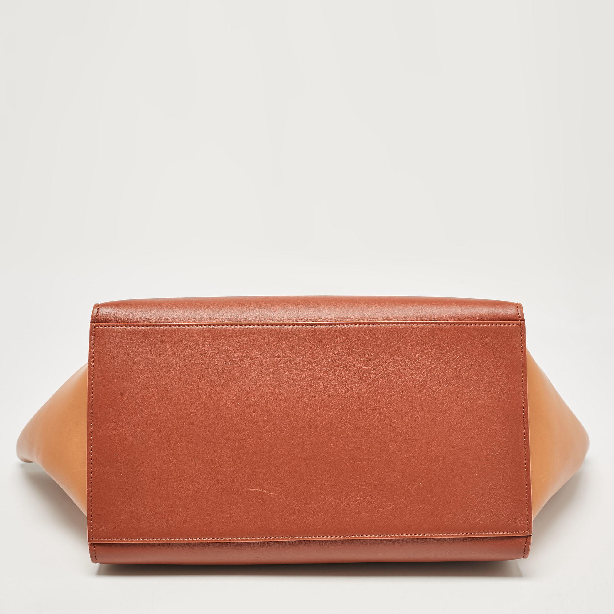 Celine Tricolor Leather Medium Trapeze Top Handle Bag 