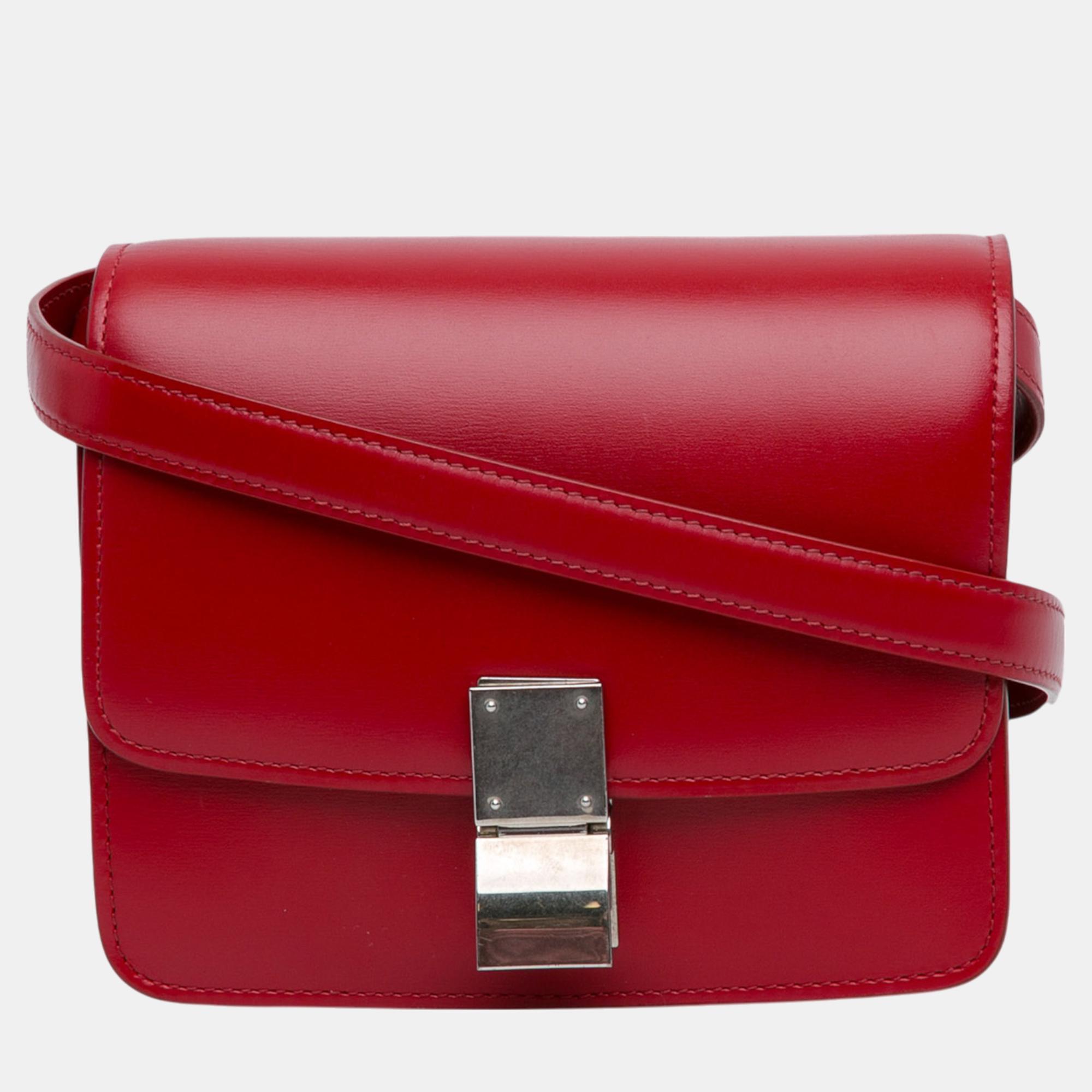 

Celine Red Small Calfskin Classic Box