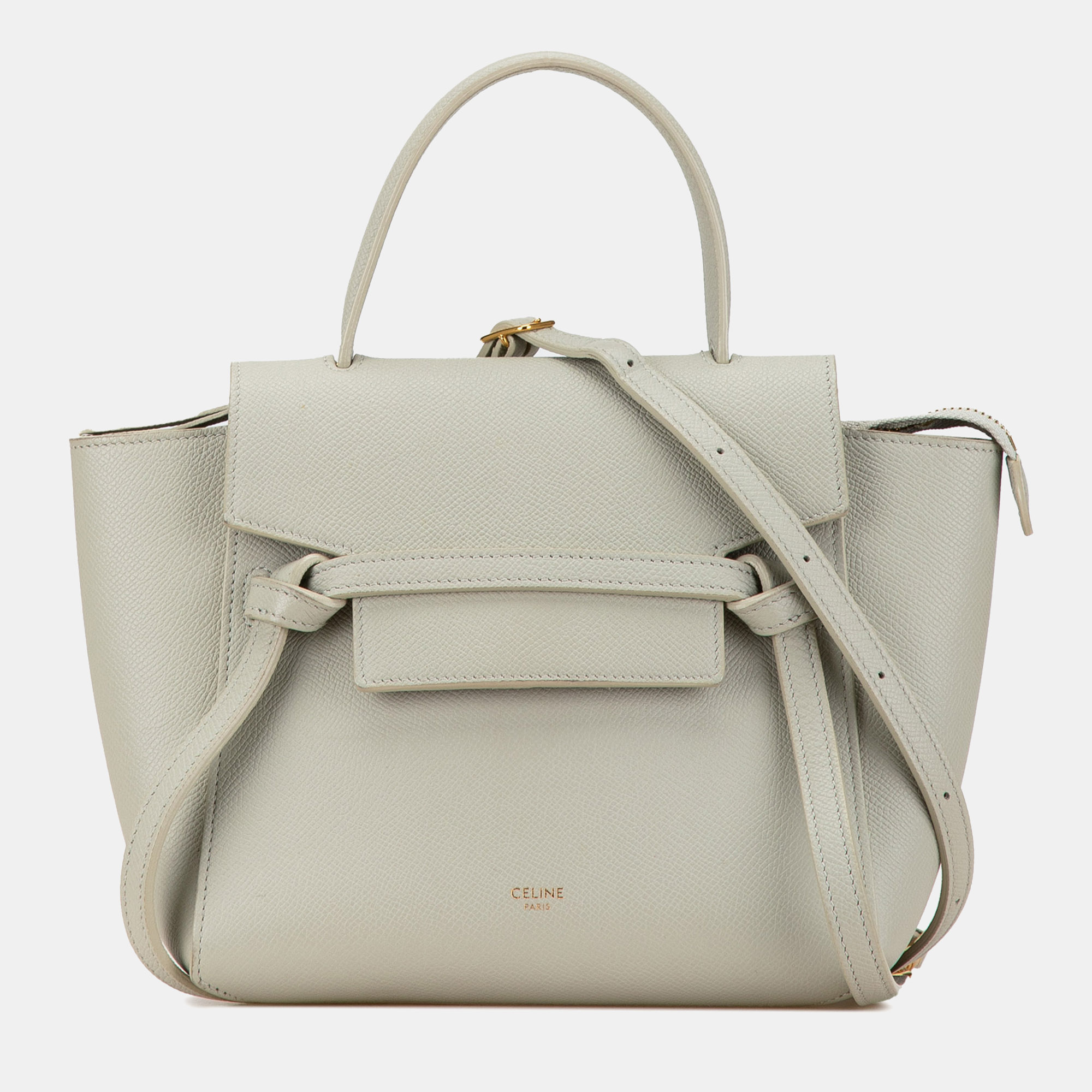 

Celine White Nano Grained Calfskin Belt Bag