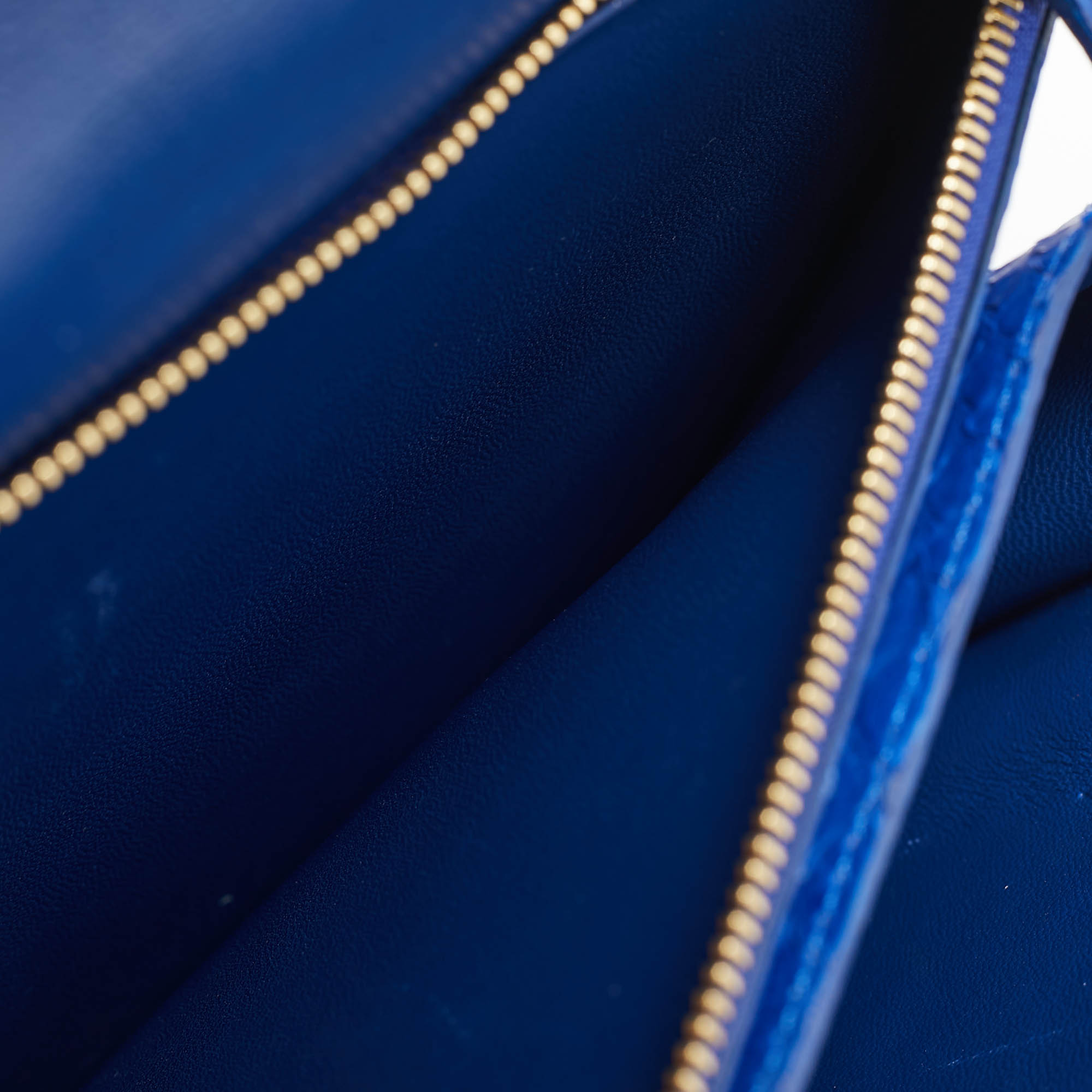 Celine Blue Python Medium Classic Box Shoulder Bag 