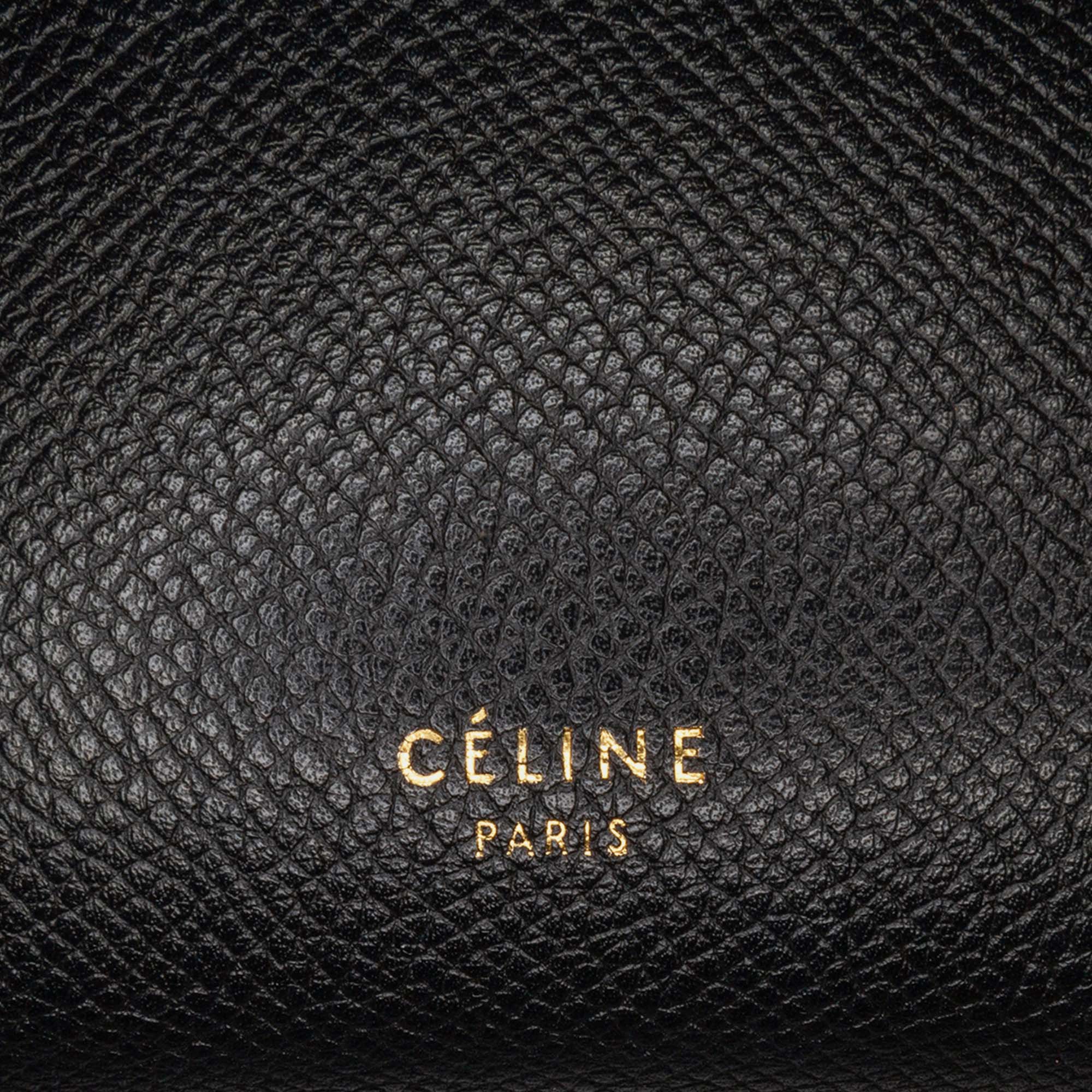 Celine Black Nano Grained Calfskin Belt Bag 