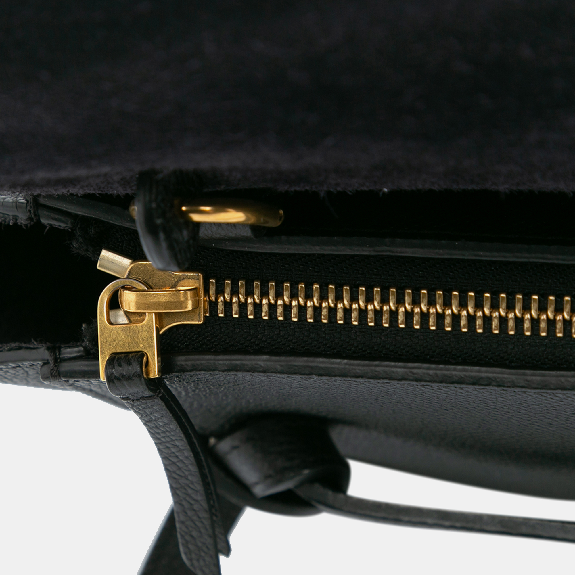 Celine Black Nano Grained Calfskin Belt Bag 