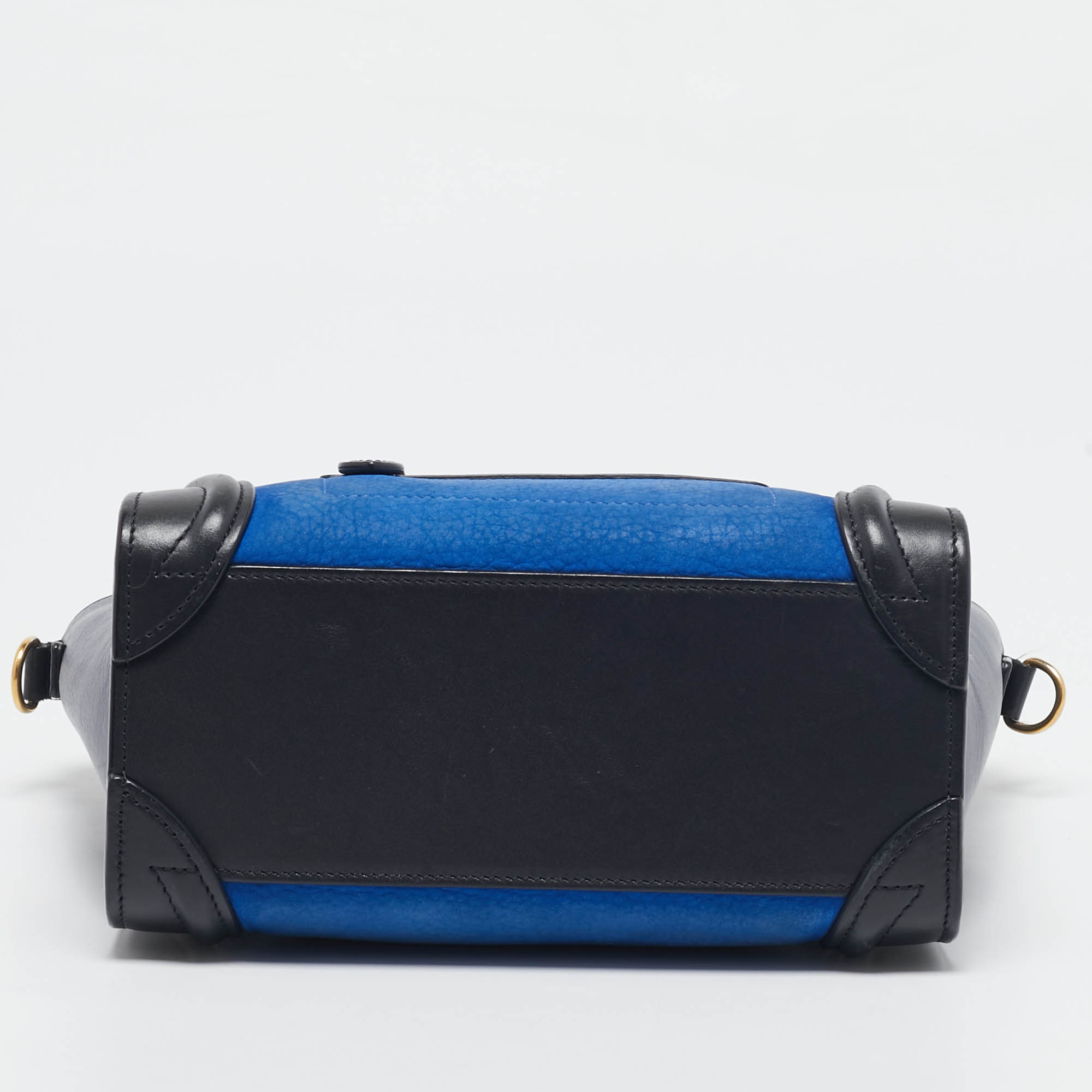Celine Tricolor Nubuck and Leather Nano Luggage Tote 