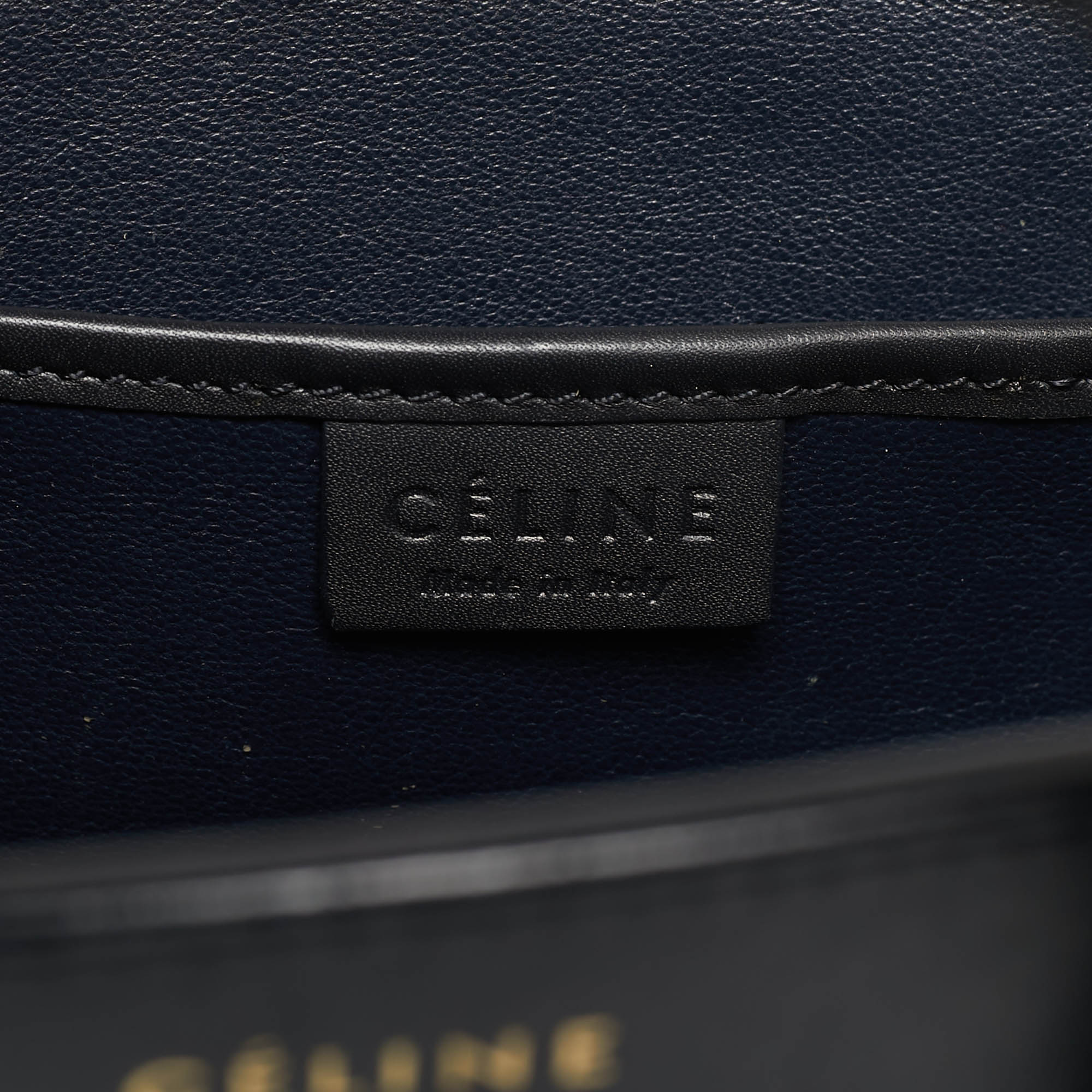 Celine Tricolor Nubuck and Leather Nano Luggage Tote 