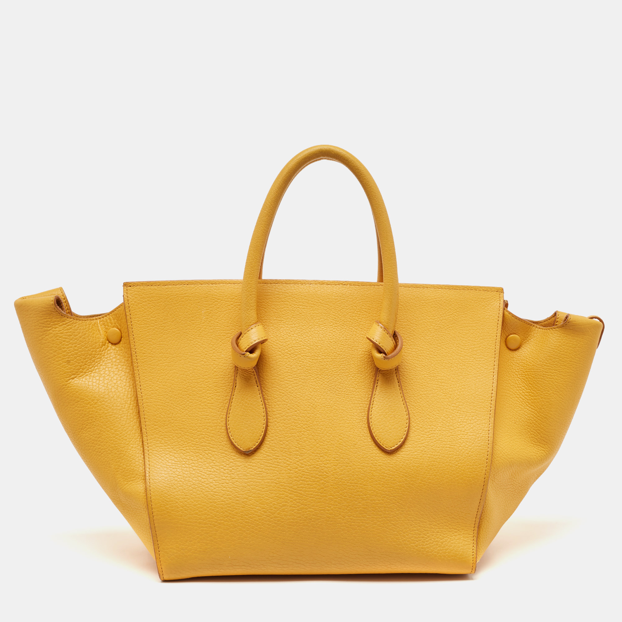 

Celine Yellow Leather  Tie Tote