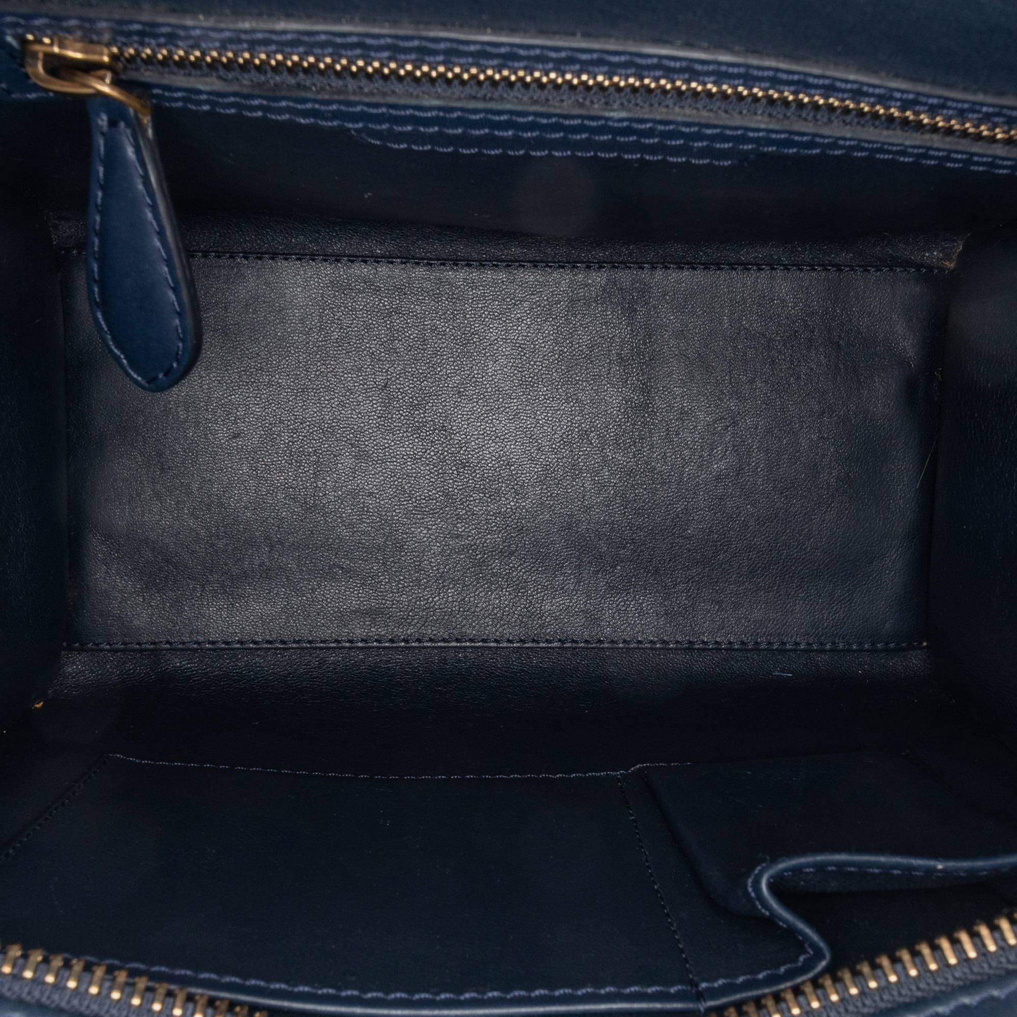 Celine Black Brown Micro Suede Tricolor Luggage Tote 