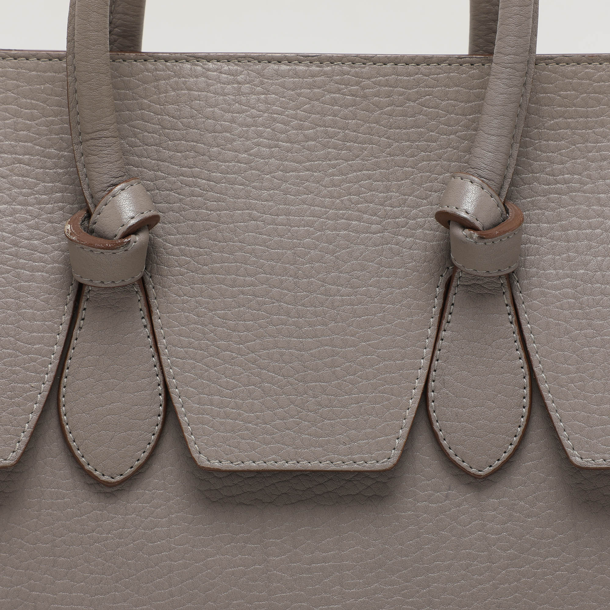 Celine Grey Leather Mini Tie Tote 