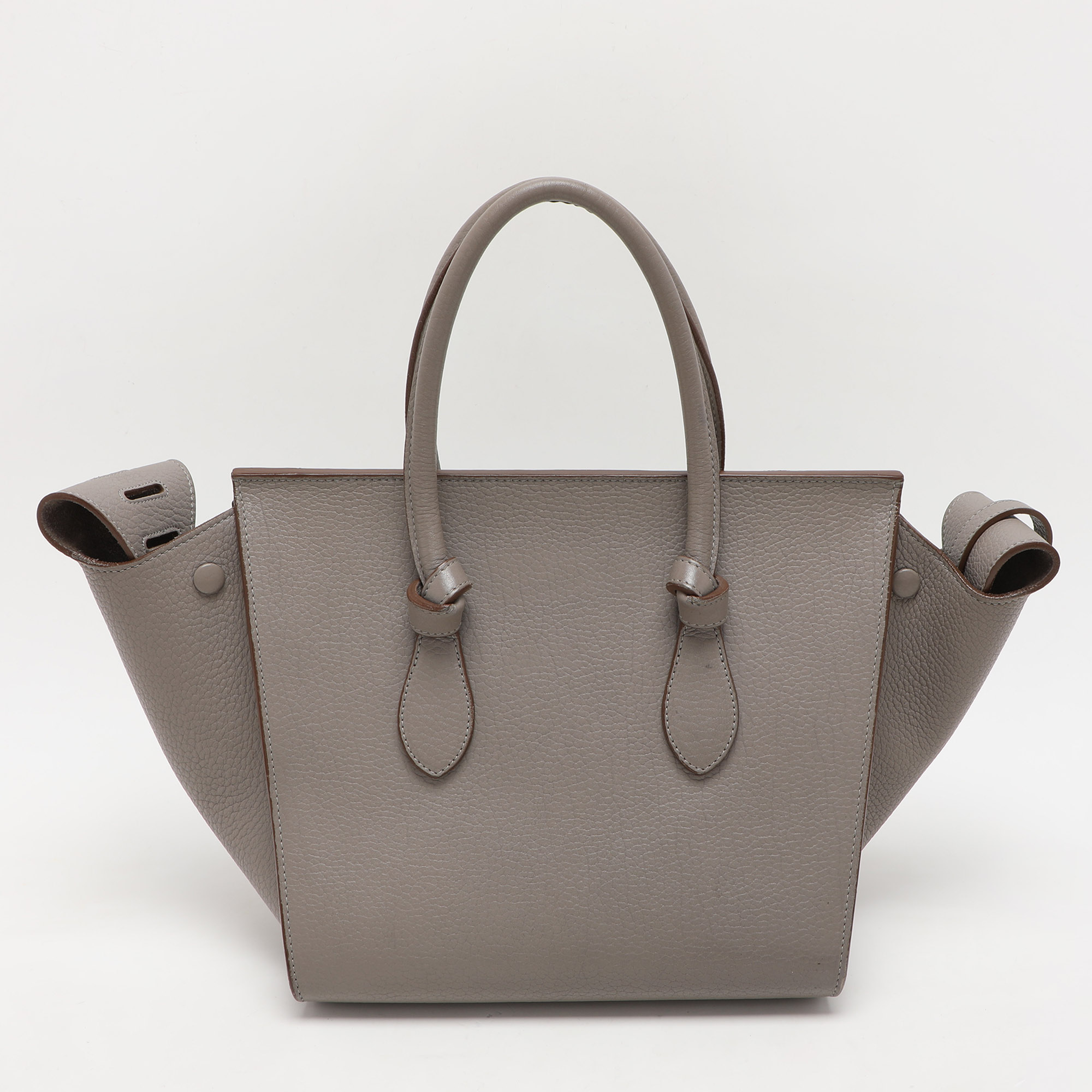 Celine Grey Leather Mini Tie Tote 
