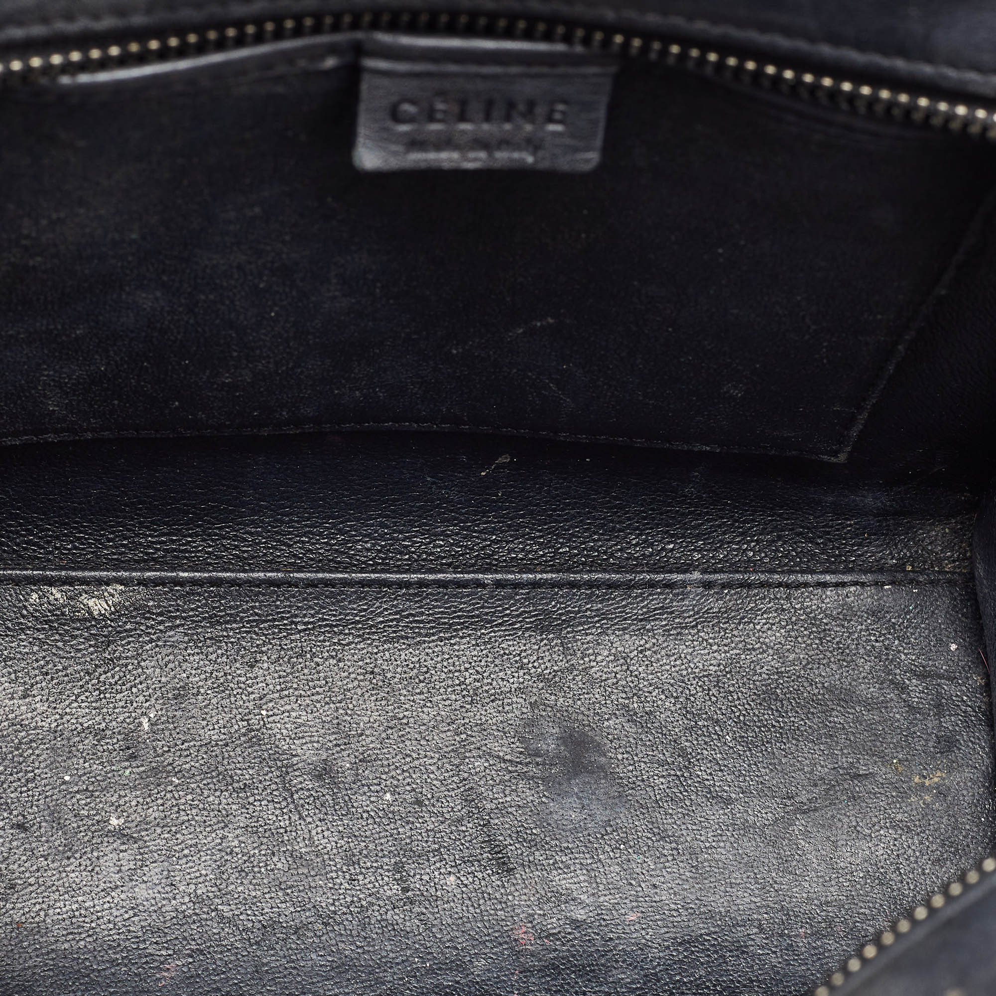 Celine Tricolor Leather Nano Luggage Tote 