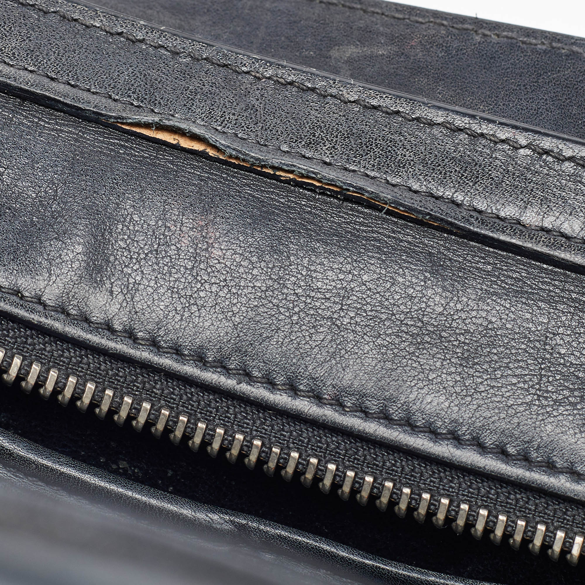 Celine Tricolor Leather Nano Luggage Tote 