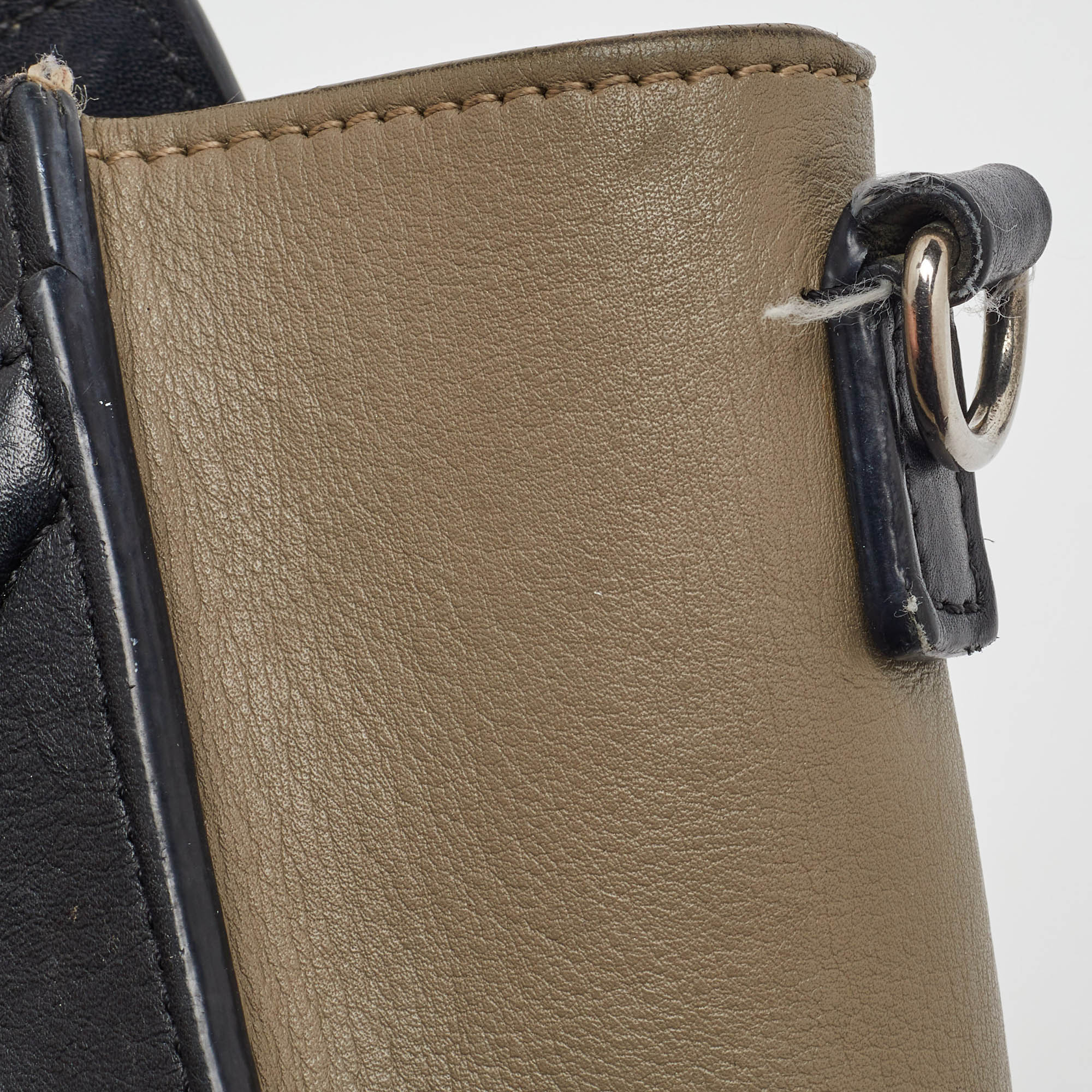 Celine Tricolor Leather Nano Luggage Tote 