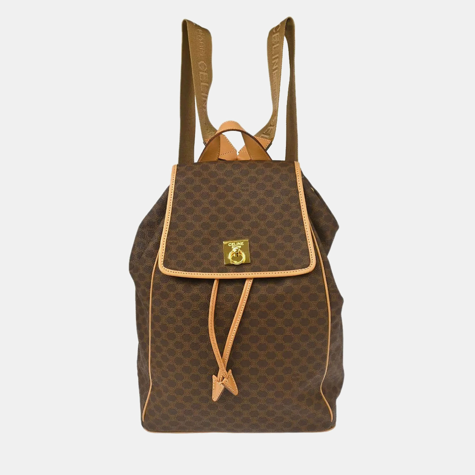 

Celine Brown Macadam Backpack Handbag