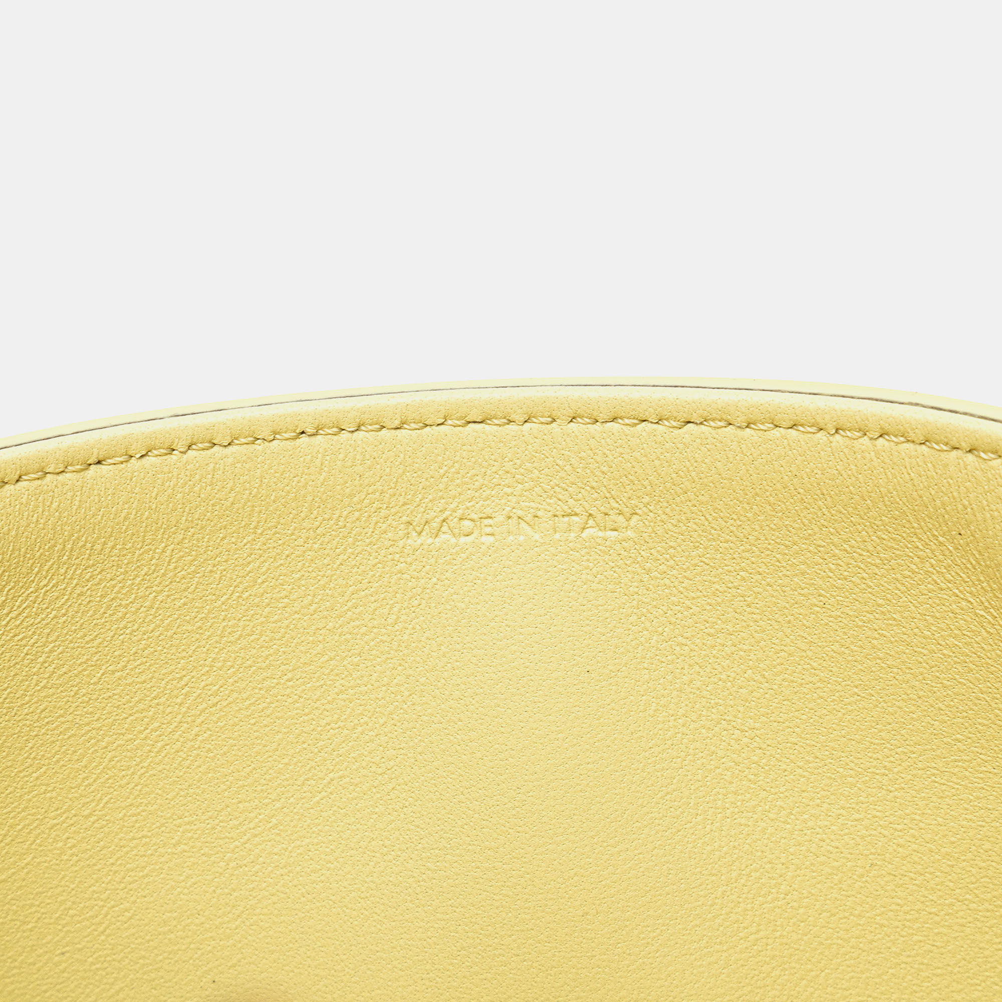 Celine Yellow Leather Triomphe Claude Shoulder Bag 