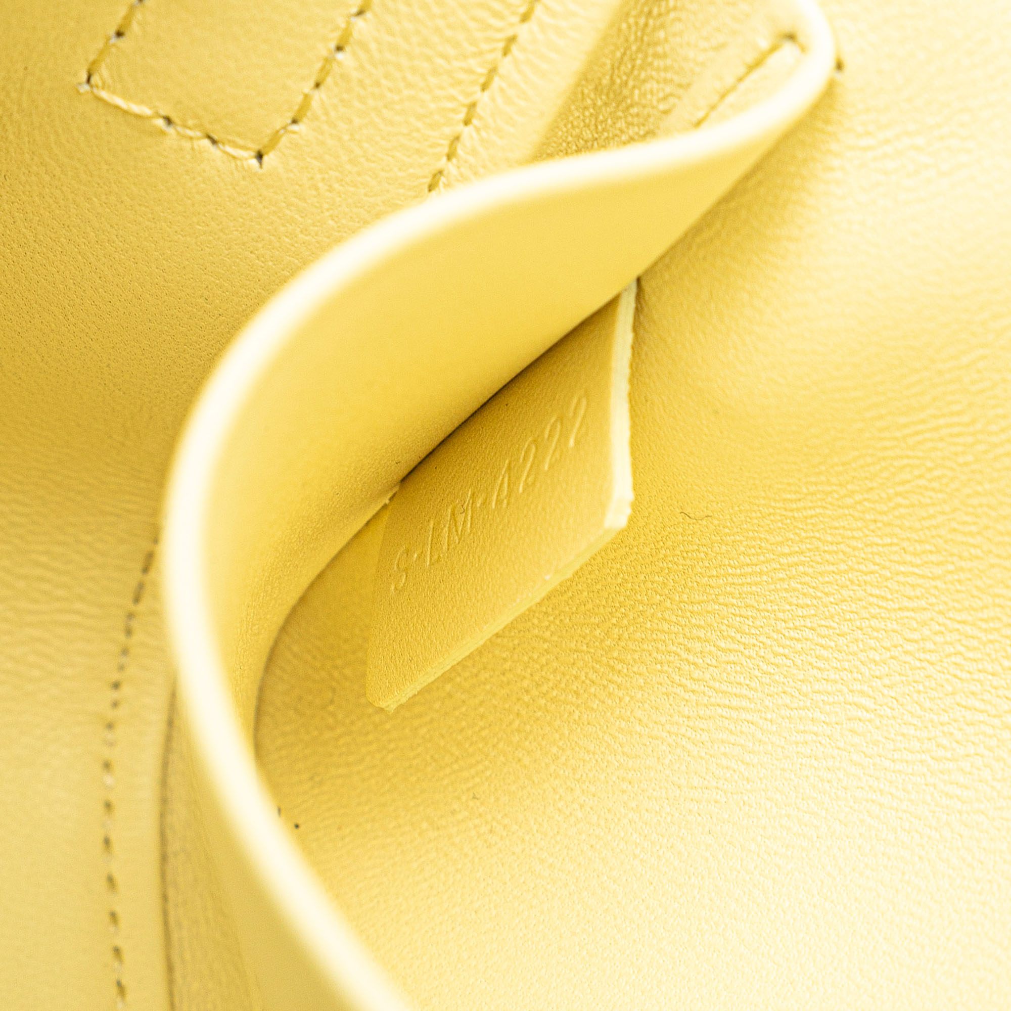 Celine Yellow Leather Triomphe Claude Shoulder Bag 
