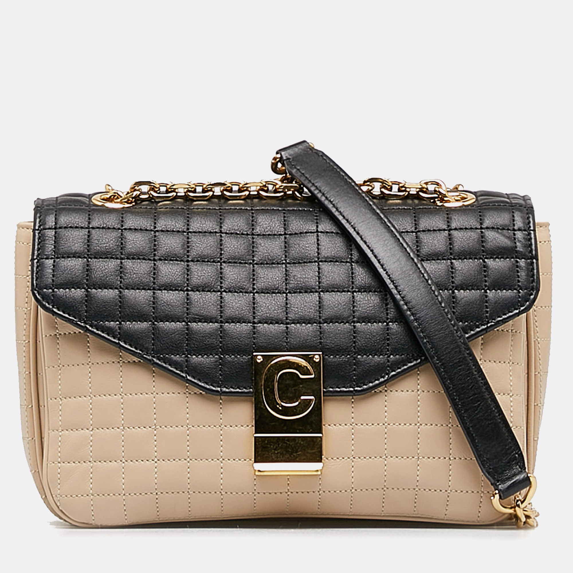 

Celine Brown Medium Quilted C Crossbody Bag