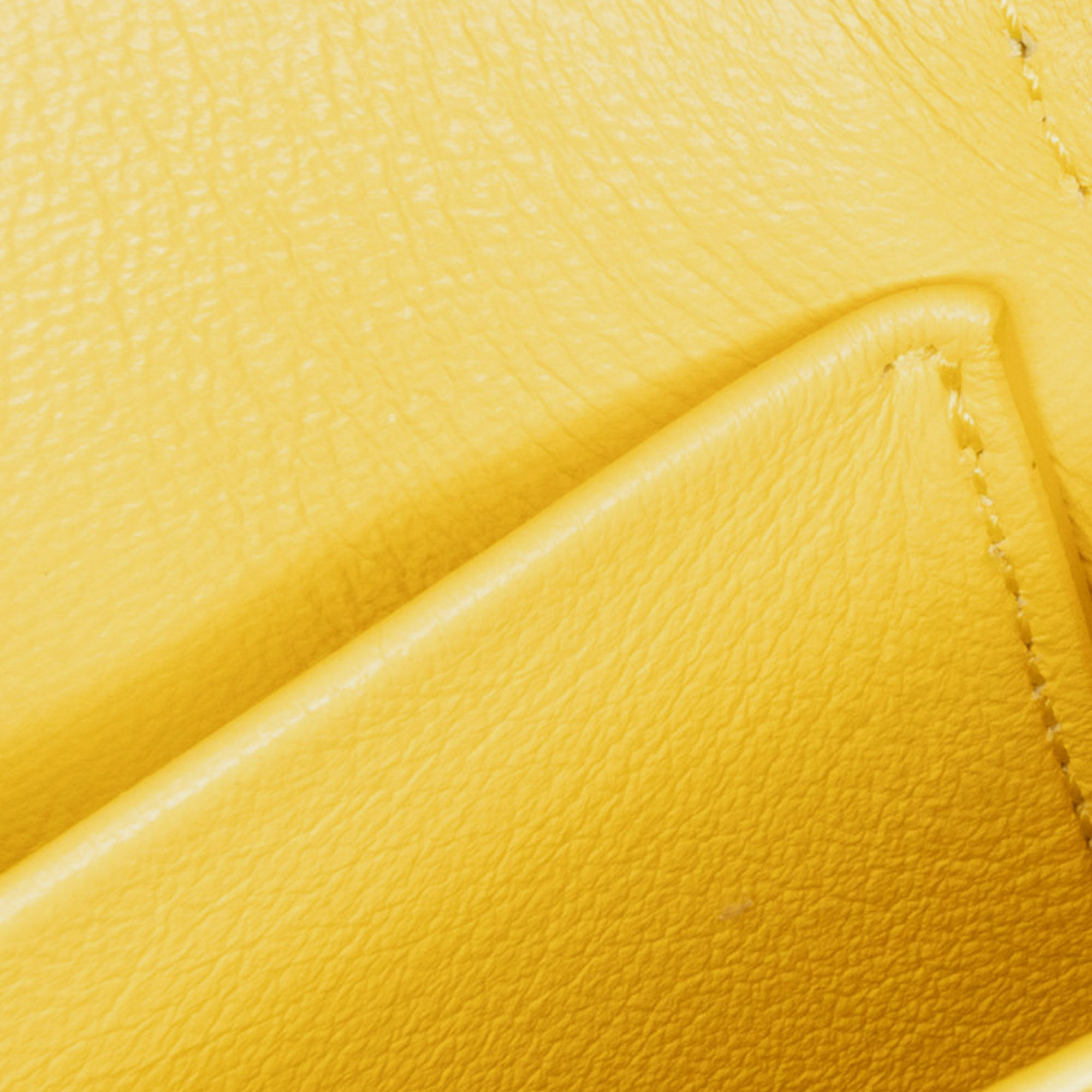 Celine Yellow Teen Shiny Calfskin Triomphe Crossbody Bag 