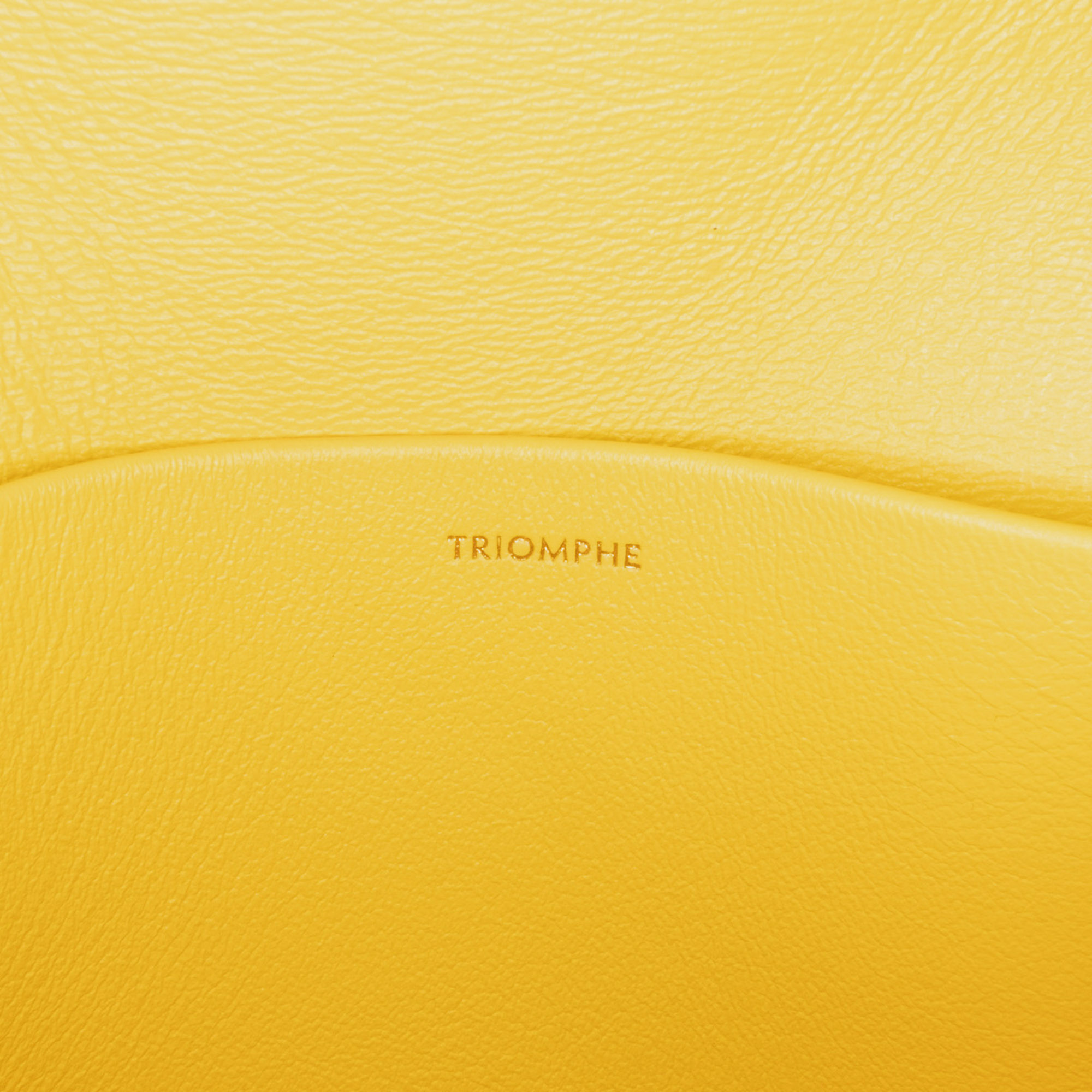 Celine Yellow Teen Shiny Calfskin Triomphe Crossbody Bag 