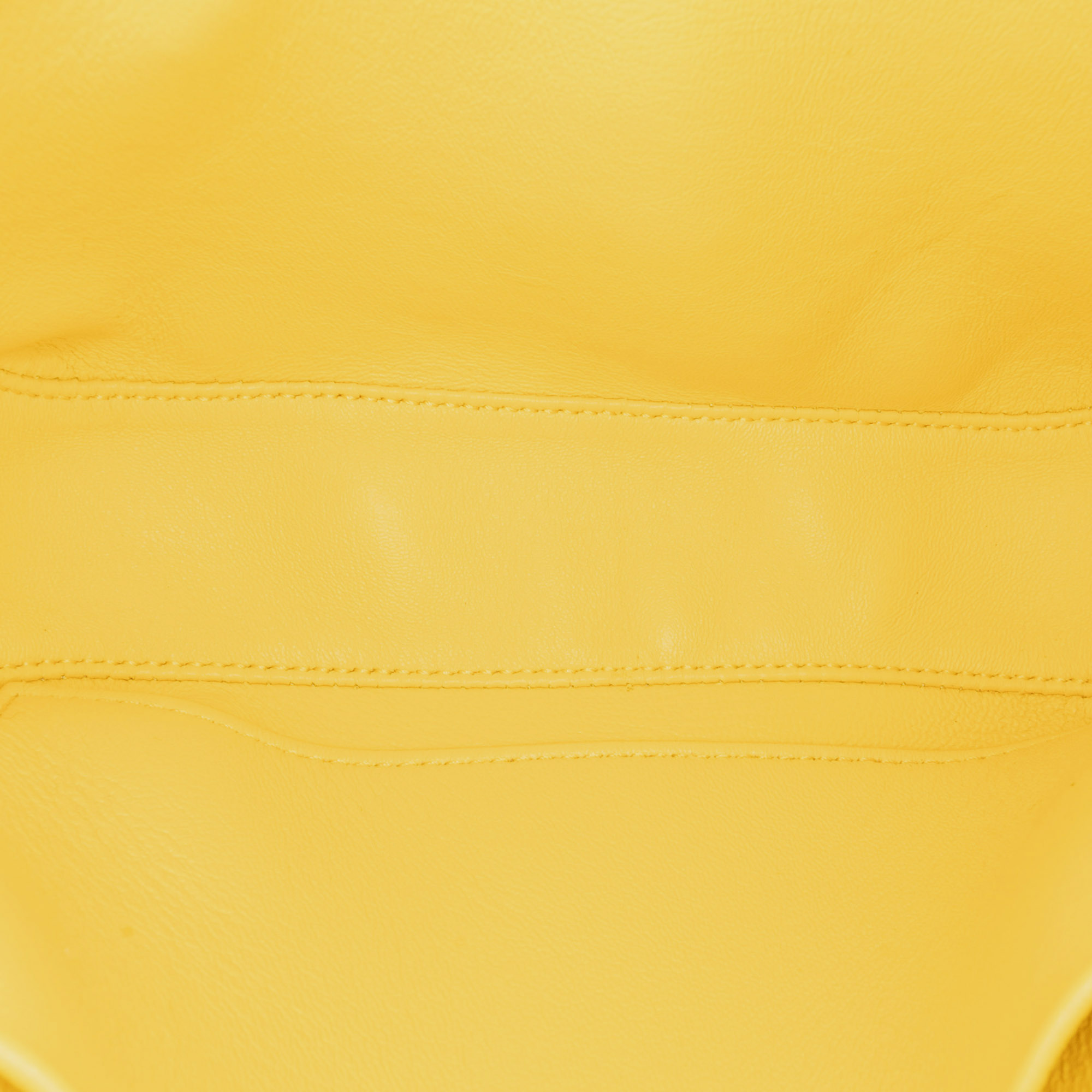 Celine Yellow Teen Shiny Calfskin Triomphe Crossbody Bag 