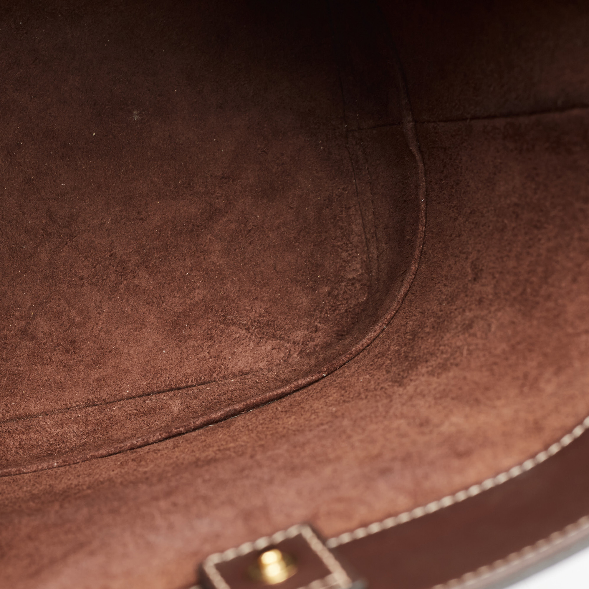Celine Dark Brown Leather Small Triomphe Bucket Bag 