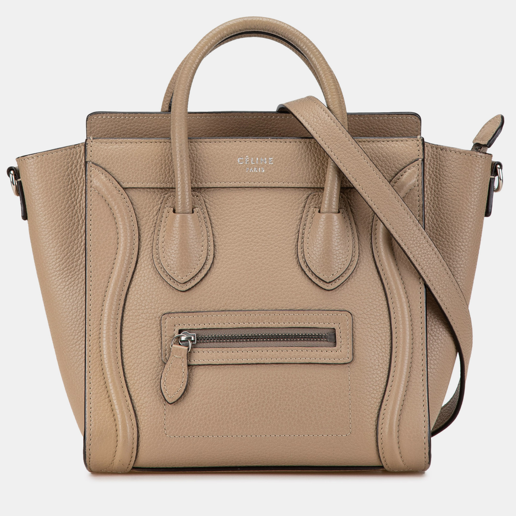 

Celine Brown Nano Leather Luggage Tote