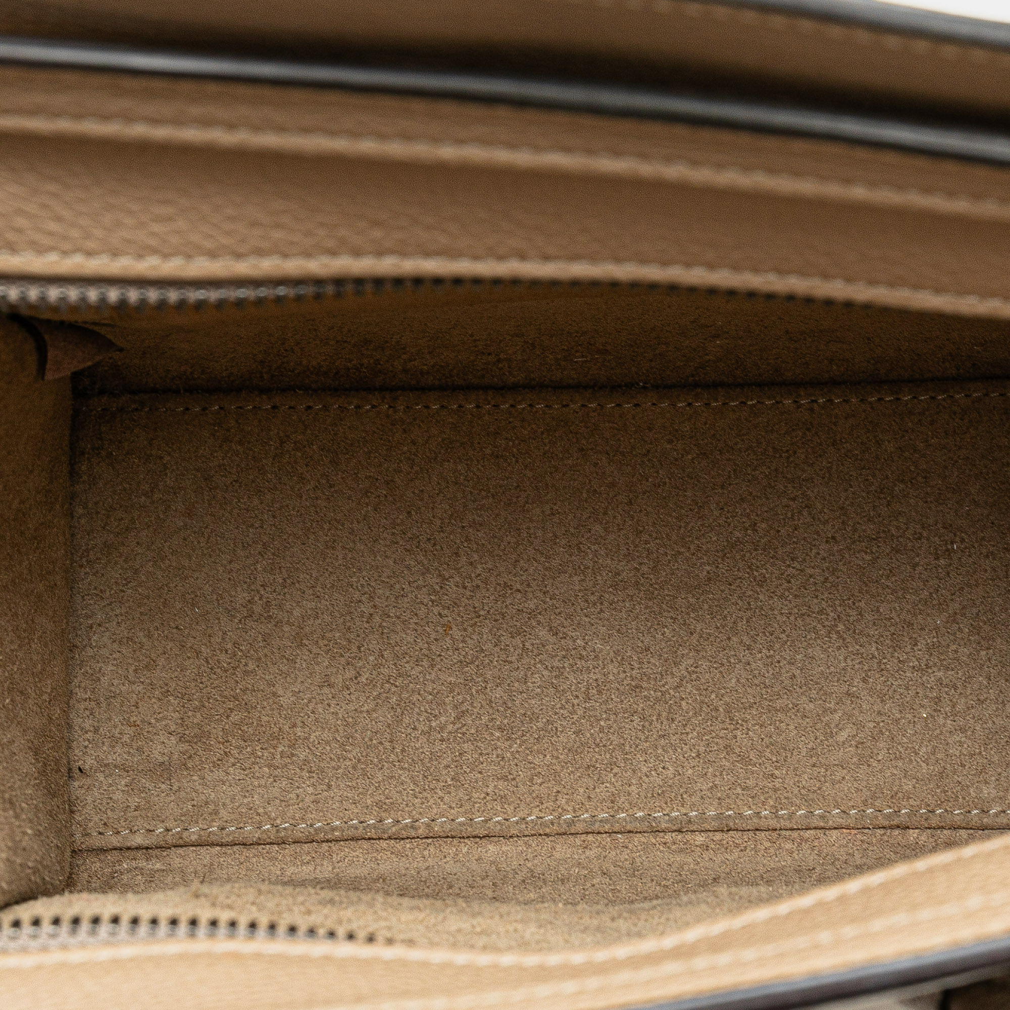 Celine Brown Nano Leather Luggage Tote 