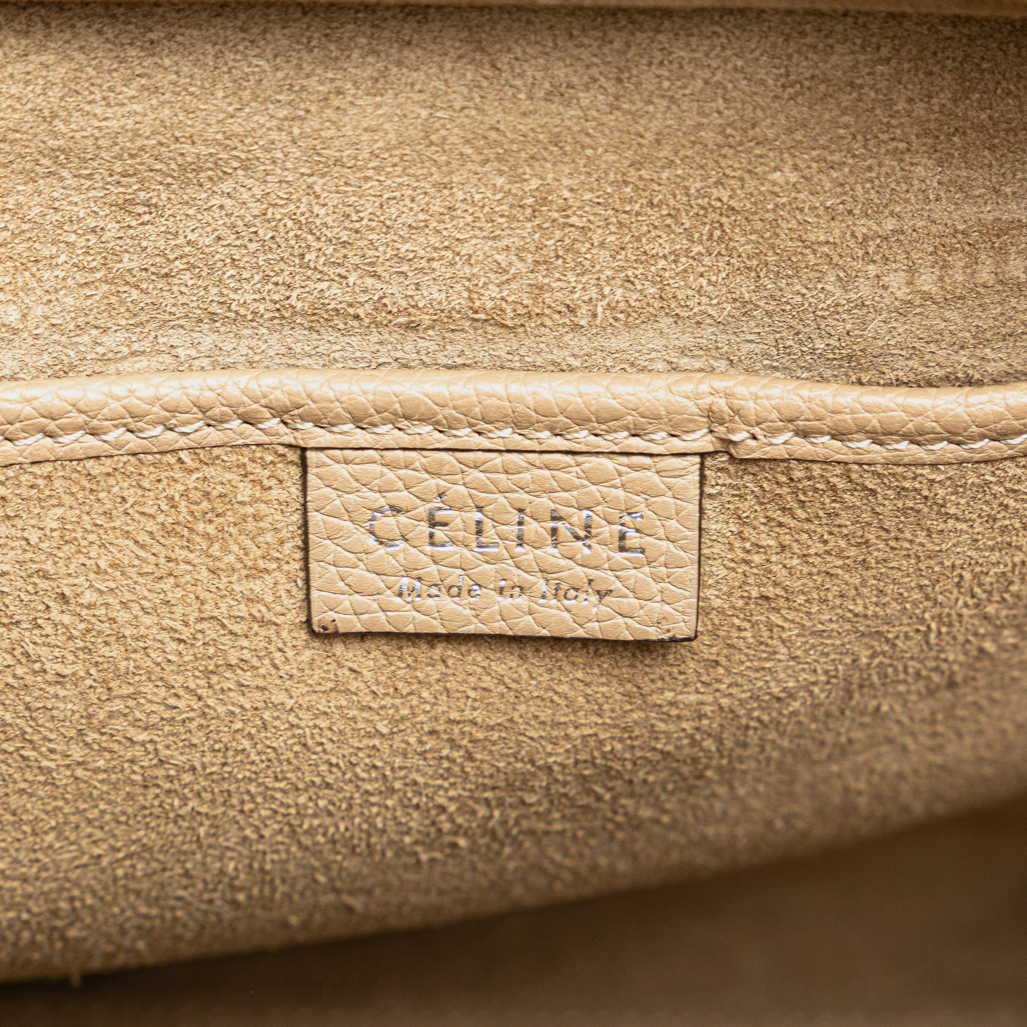 Celine Brown Nano Leather Luggage Tote 