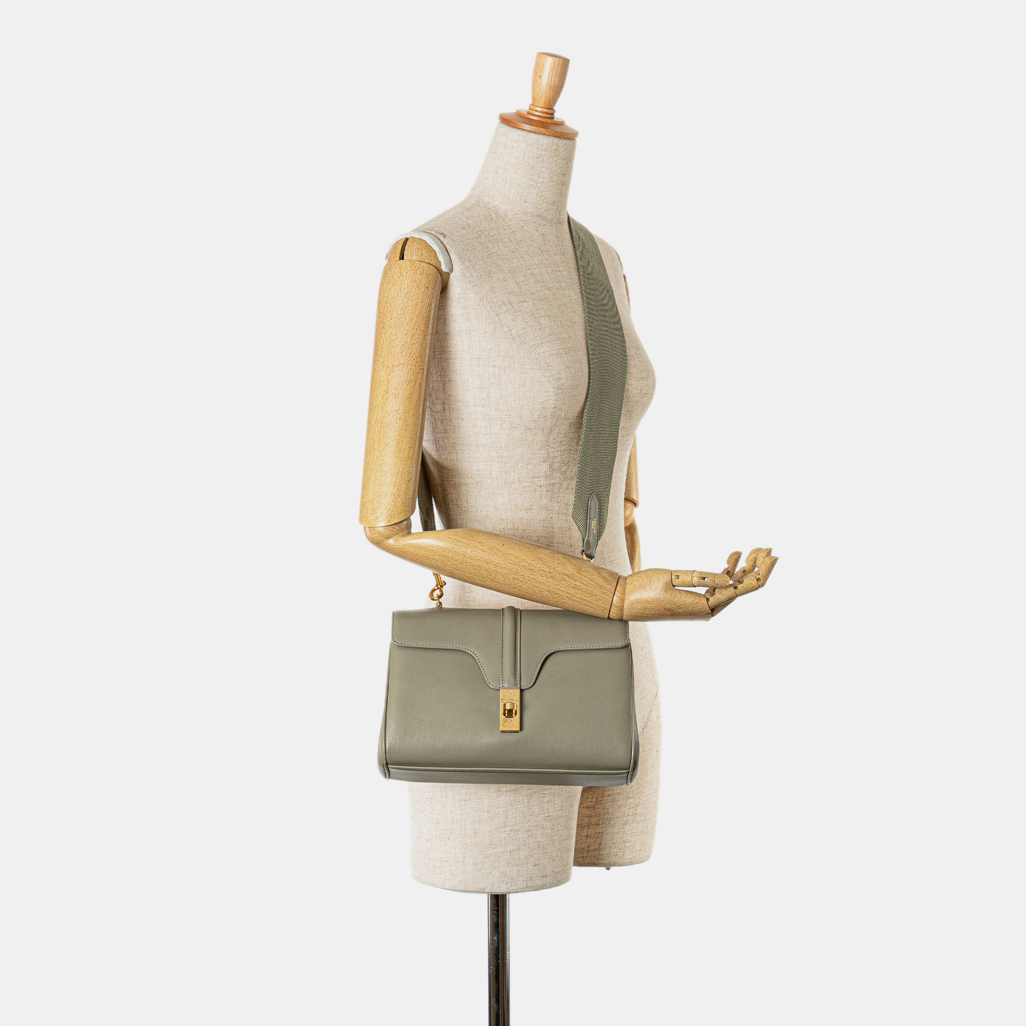 Celine Grey Teen Smooth Calfskin Soft 16 Crossbody 