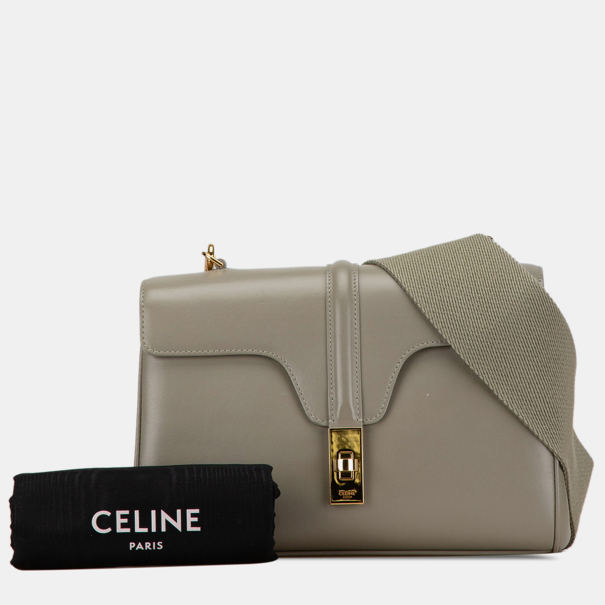 Celine Grey Teen Smooth Calfskin Soft 16 Crossbody 